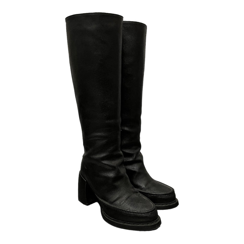 ANN DEMEULEMEESTER/Long Boots/EU 38/Leather/BLK/