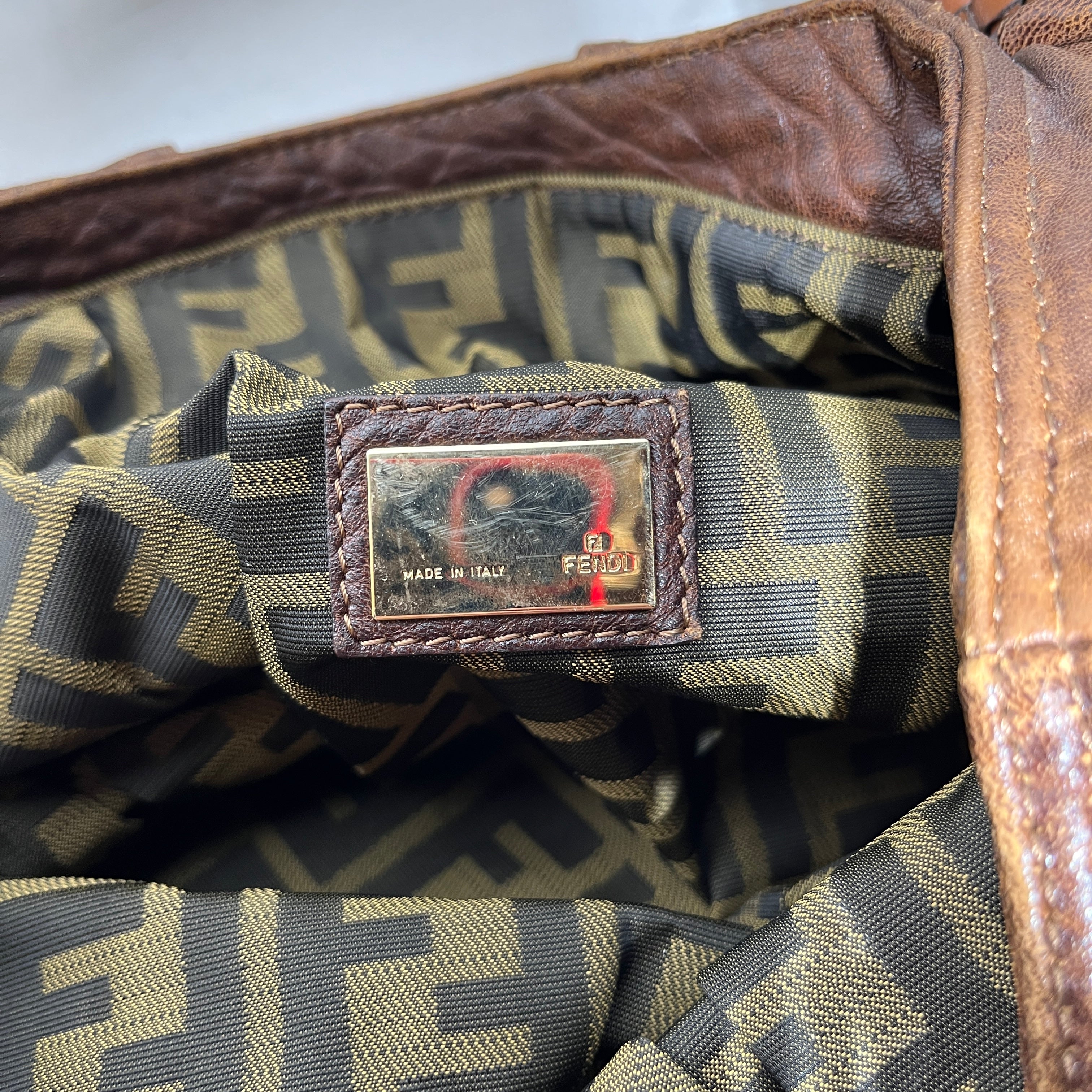 FENDI/Hand Bag/Leather/BRW/WOVEN SPY view 5