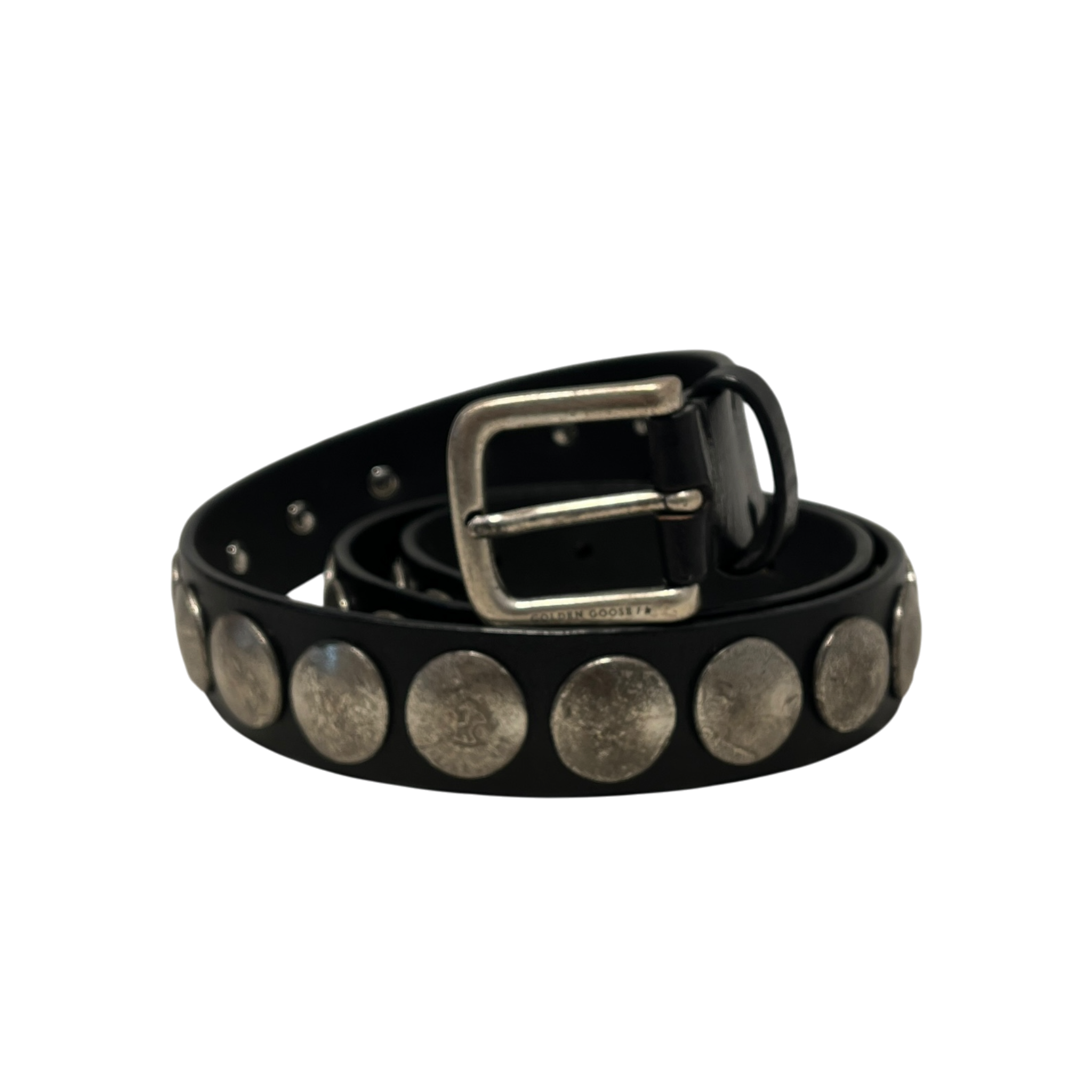 GOLDEN GOOSE/Belt/Leather/BLK/M's/studded view 1