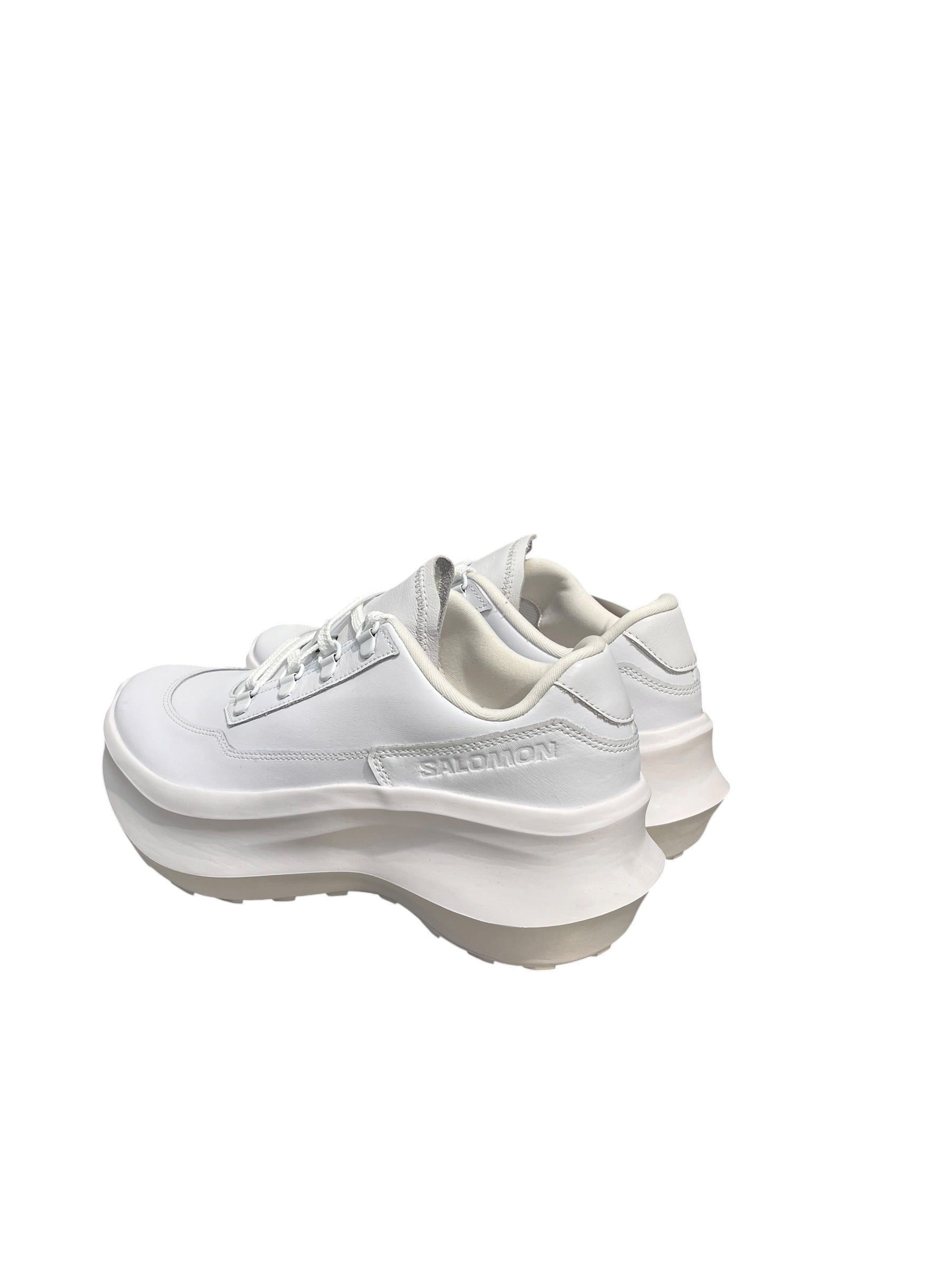 salomon/CDG/Low-Sneakers/US 8/Nylon/WHT/WEDGE SOLE lace up view 4
