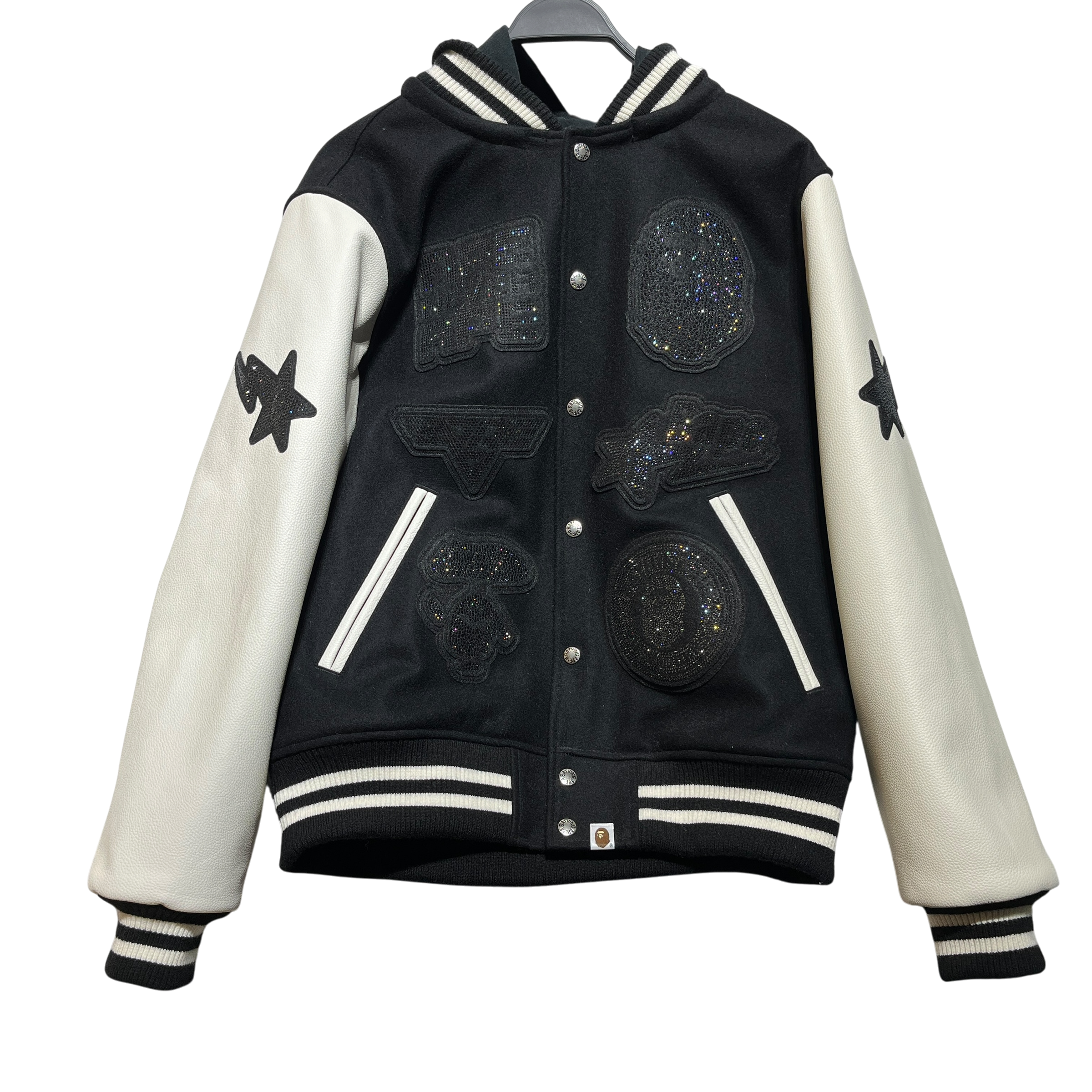 BAPE STA!/Swarovski/Jacket/L/Wool/BLK/Swarovski Shark Jacket view 1