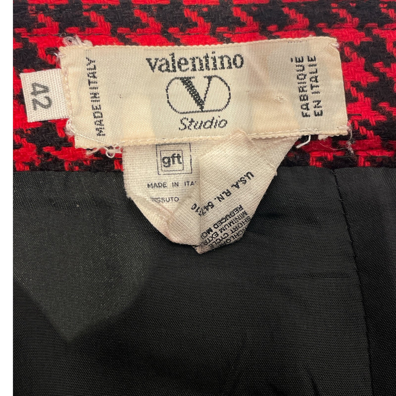 VALENTINO/Skirt/42/Plaid/Cotton/RED/