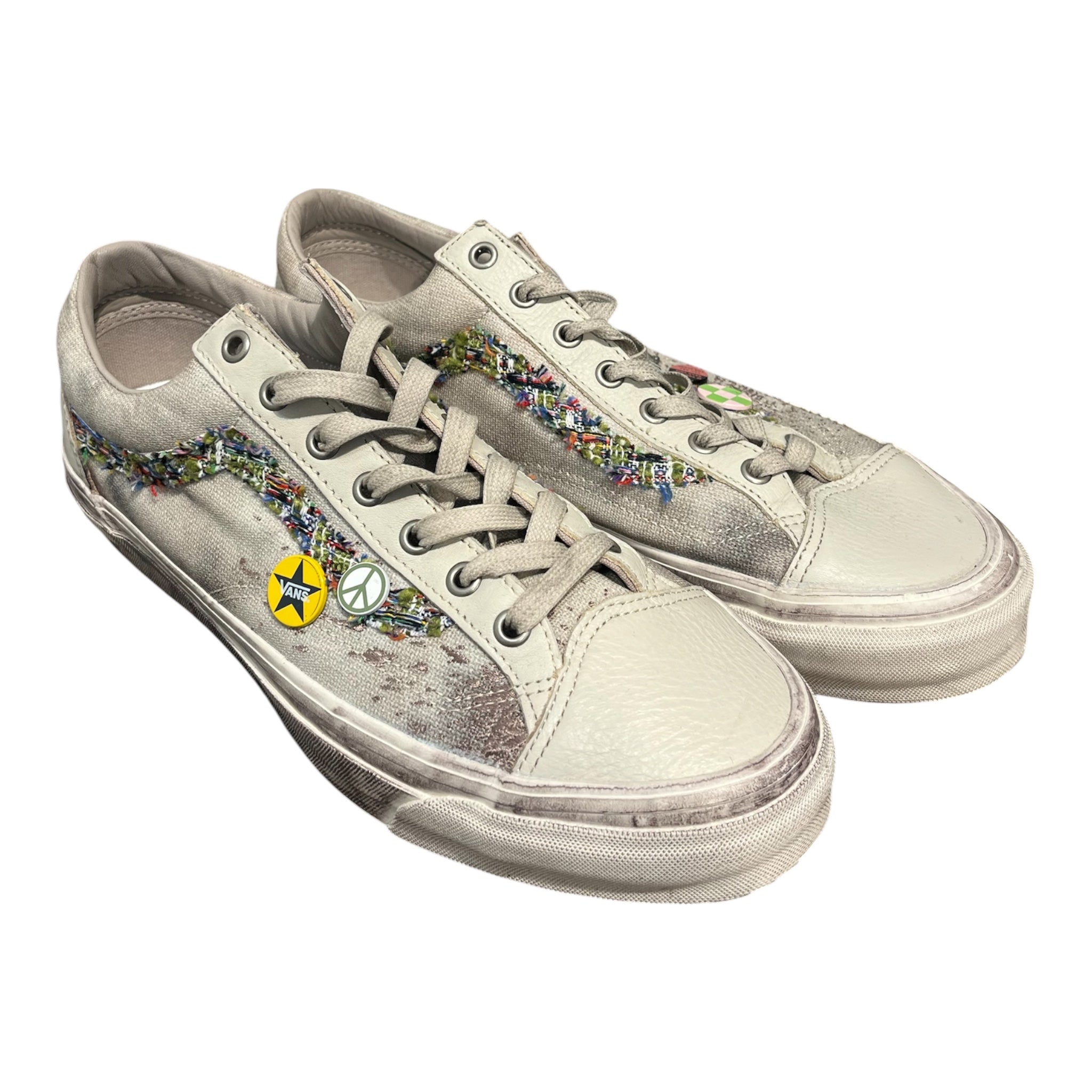 VANS/Low-Sneakers/US 11.5/Cotton/WHT/made worn style souviner view 1