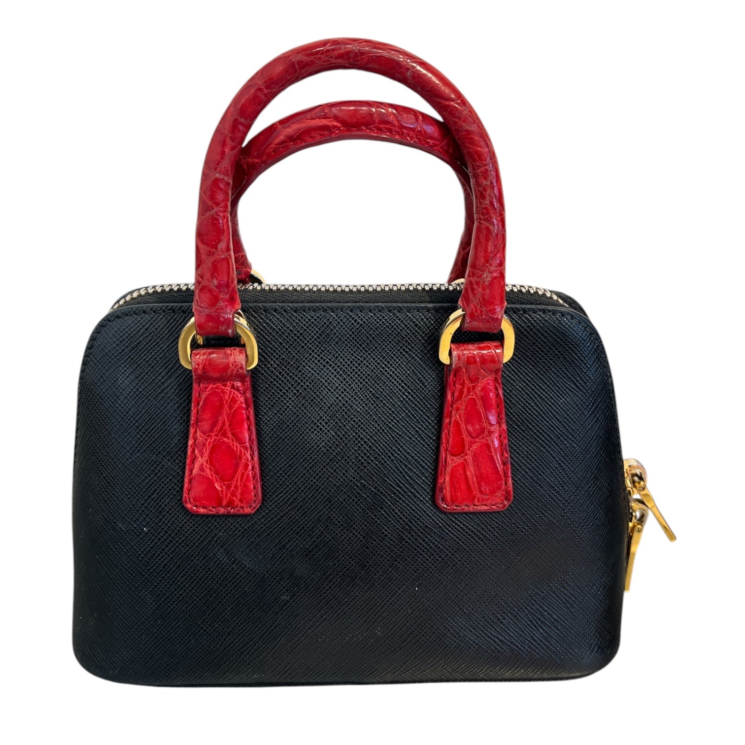 PRADA/Hand Bag/Leather/BLK/mini promenade view 2