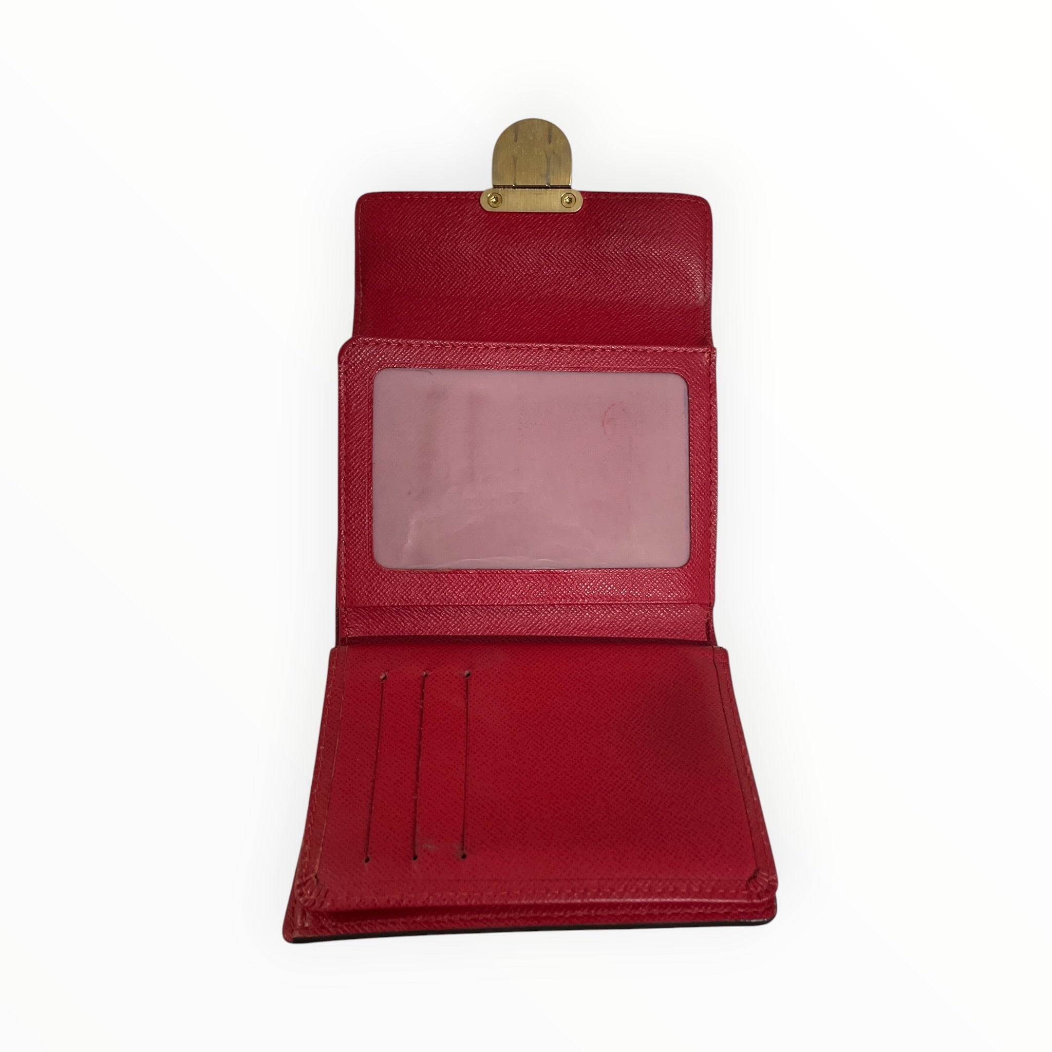 LOUIS VUITTON/Wallet/Gingham Check/Leather/BRW/L's/9JDCVH8/GOLD CLASP/CHECKER view 3