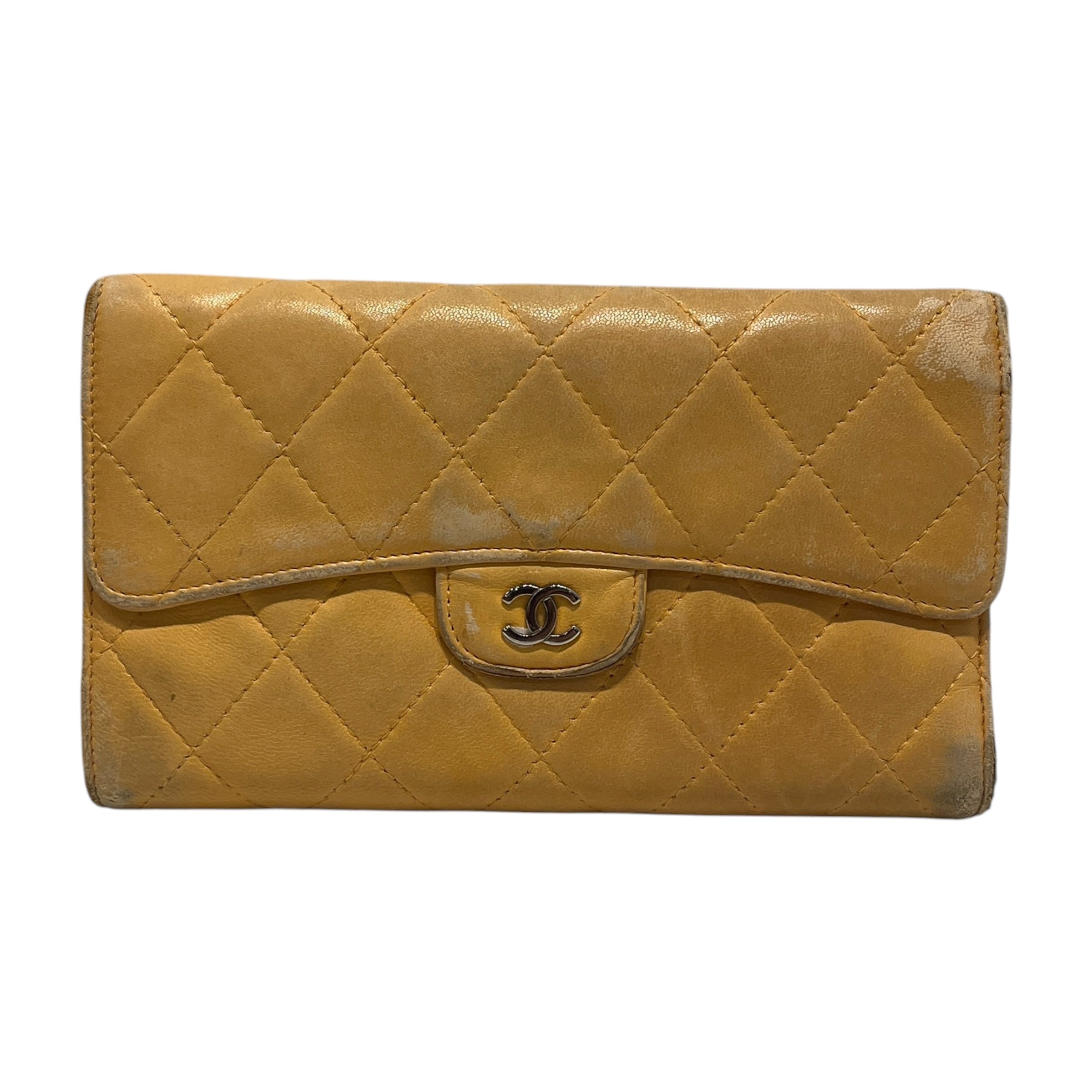 CHANEL/Wallet/Leather/BEG/L's/FLAP WALLET view 1