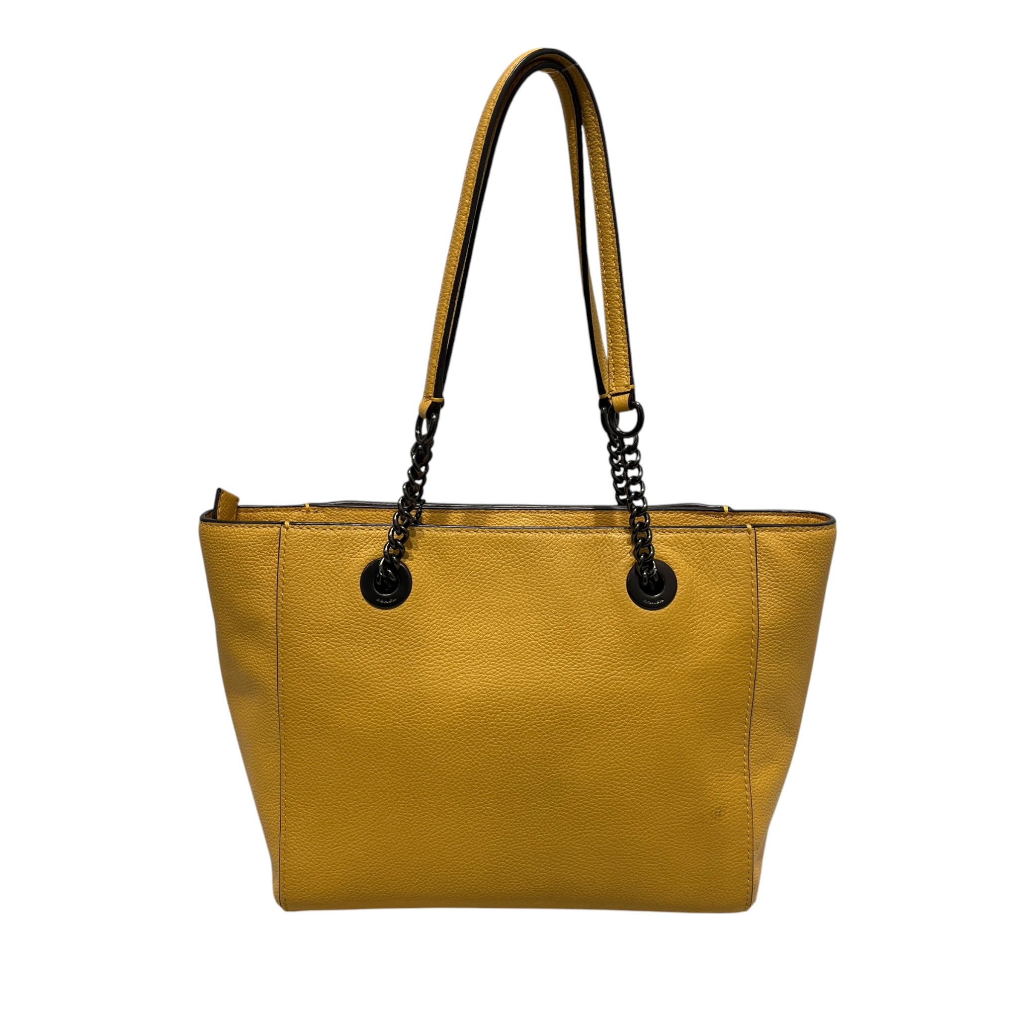 COACH/Hand Bag/Leather/YEL/LEATHER TOTE view 2