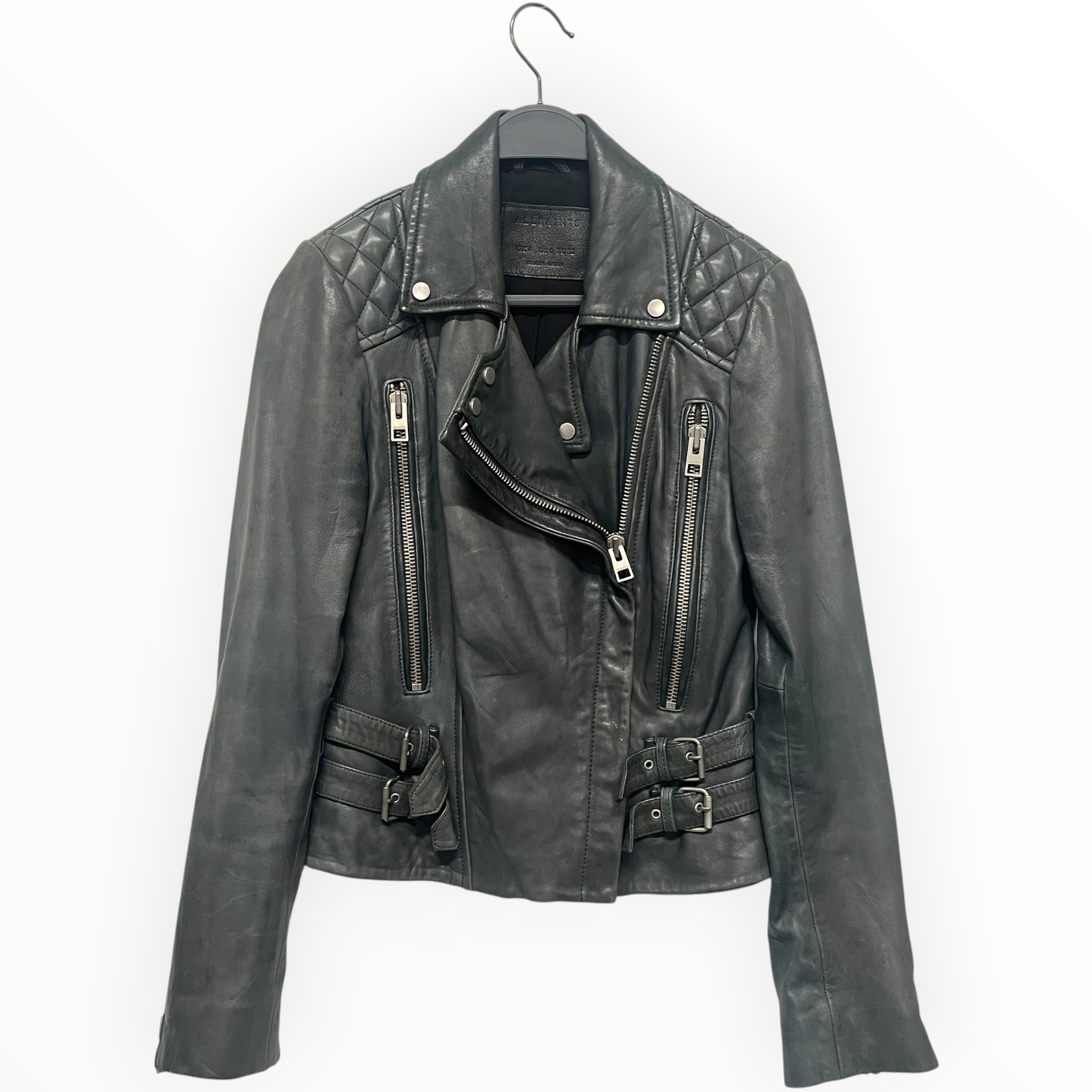 ALLSAINTS/Leather Jkt/0/Leather/GRY/WAIST ADJUSTMENT view 1
