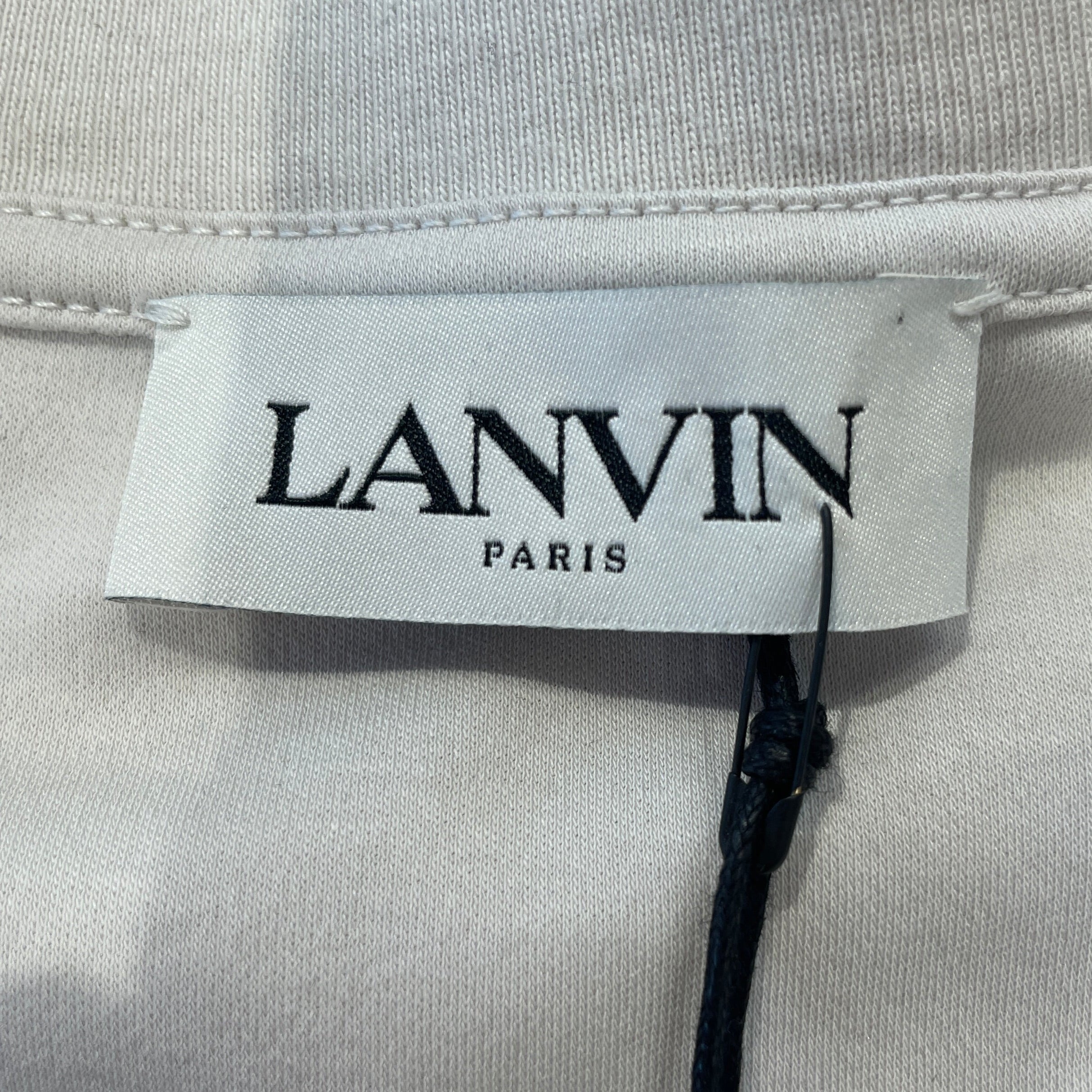 LANVIN/T-Shirt/Cotton/WHT/LANVIN RED GRPAHIC FRONT view 3