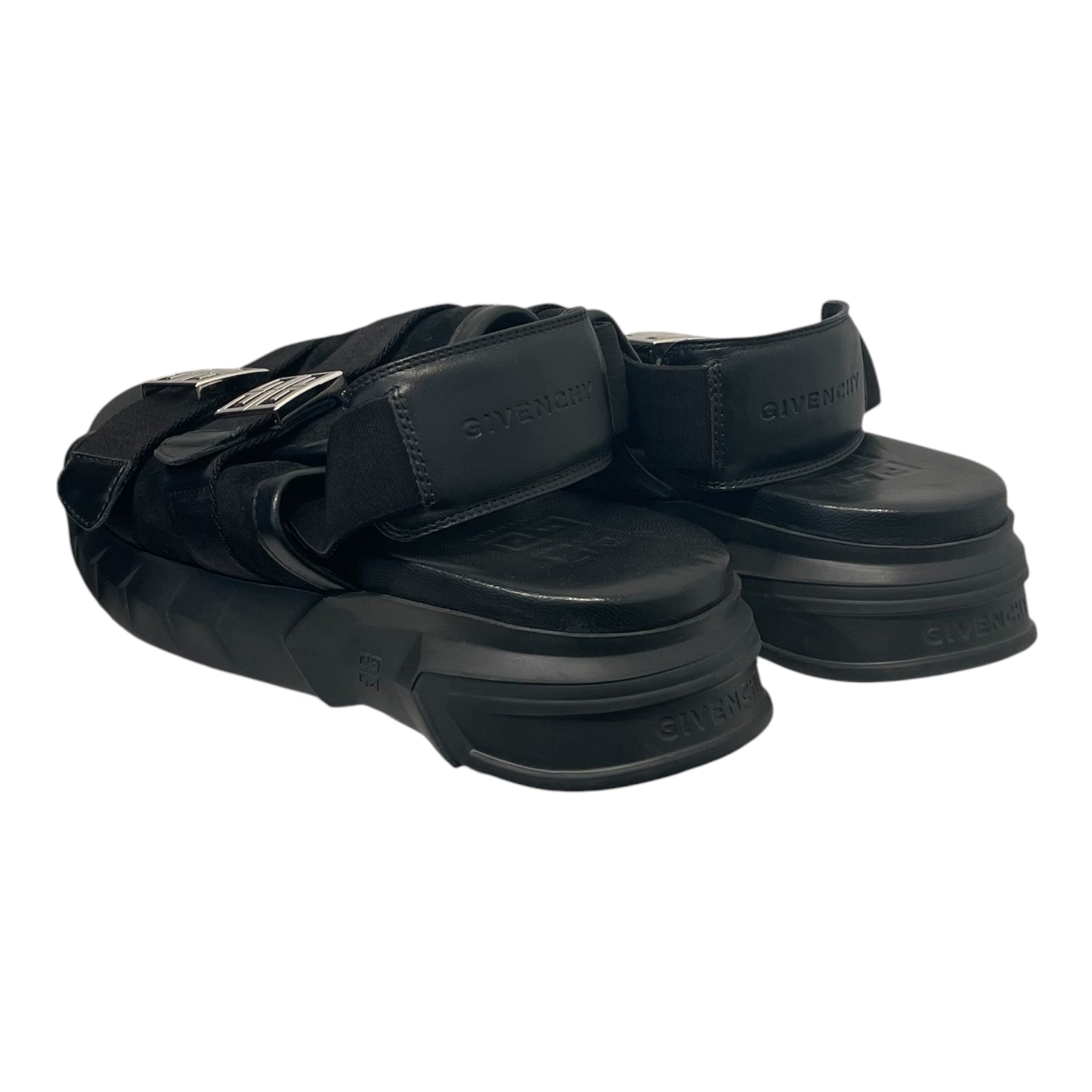 GIVENCHY/Sandals/EU 39/BLK/lgo hardware sandals view 2