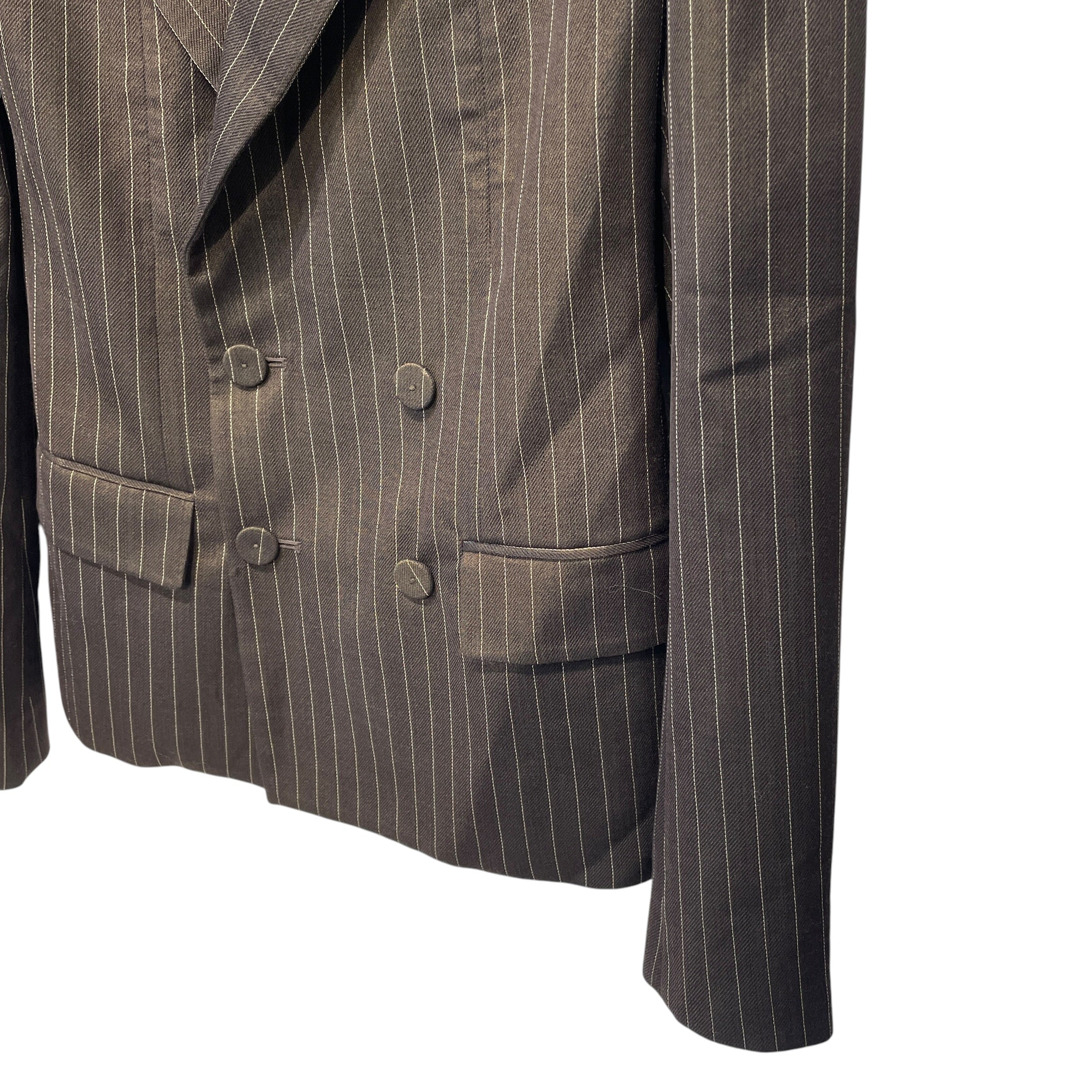 Jean Paul Gaultier/Jacket/40/Cotton/BRW/Stripe/DOUBLE BREASTED BLAZER view 2