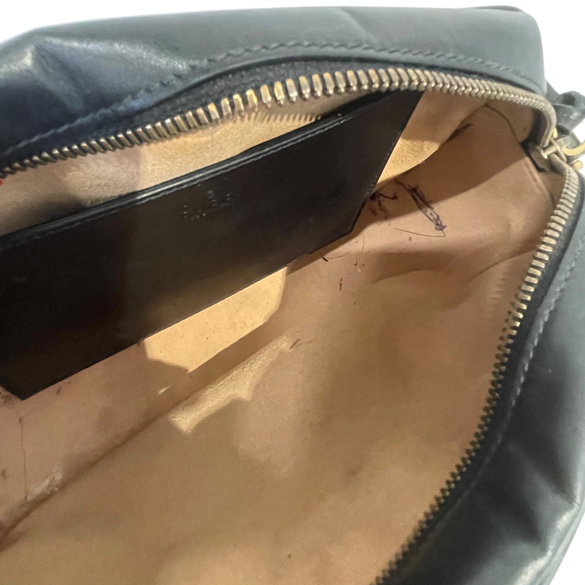 GUCCI/Cross Body Bag/Leather/BLK/Marmont Bag view 5