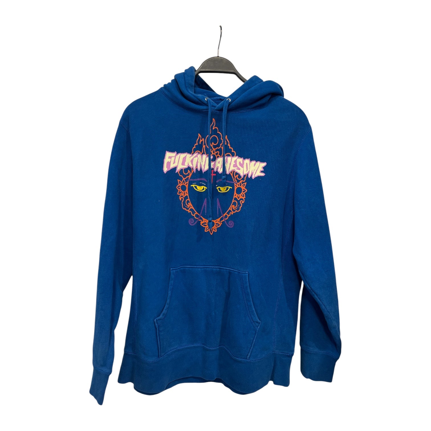 Fucking Awesome/Hoodie/L/Cotton/BLU/face graphic view 1
