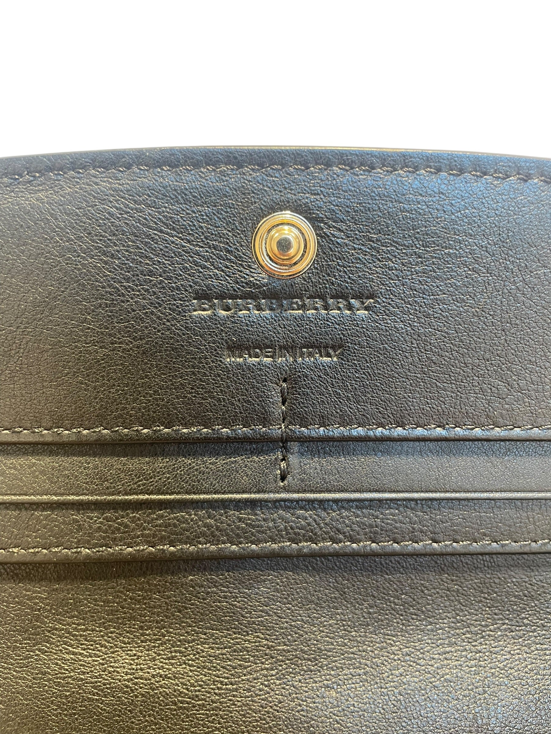 BURBERRY/Long Wallet/Stripe/Leather/CML/L's/two tone/blk flap view 5