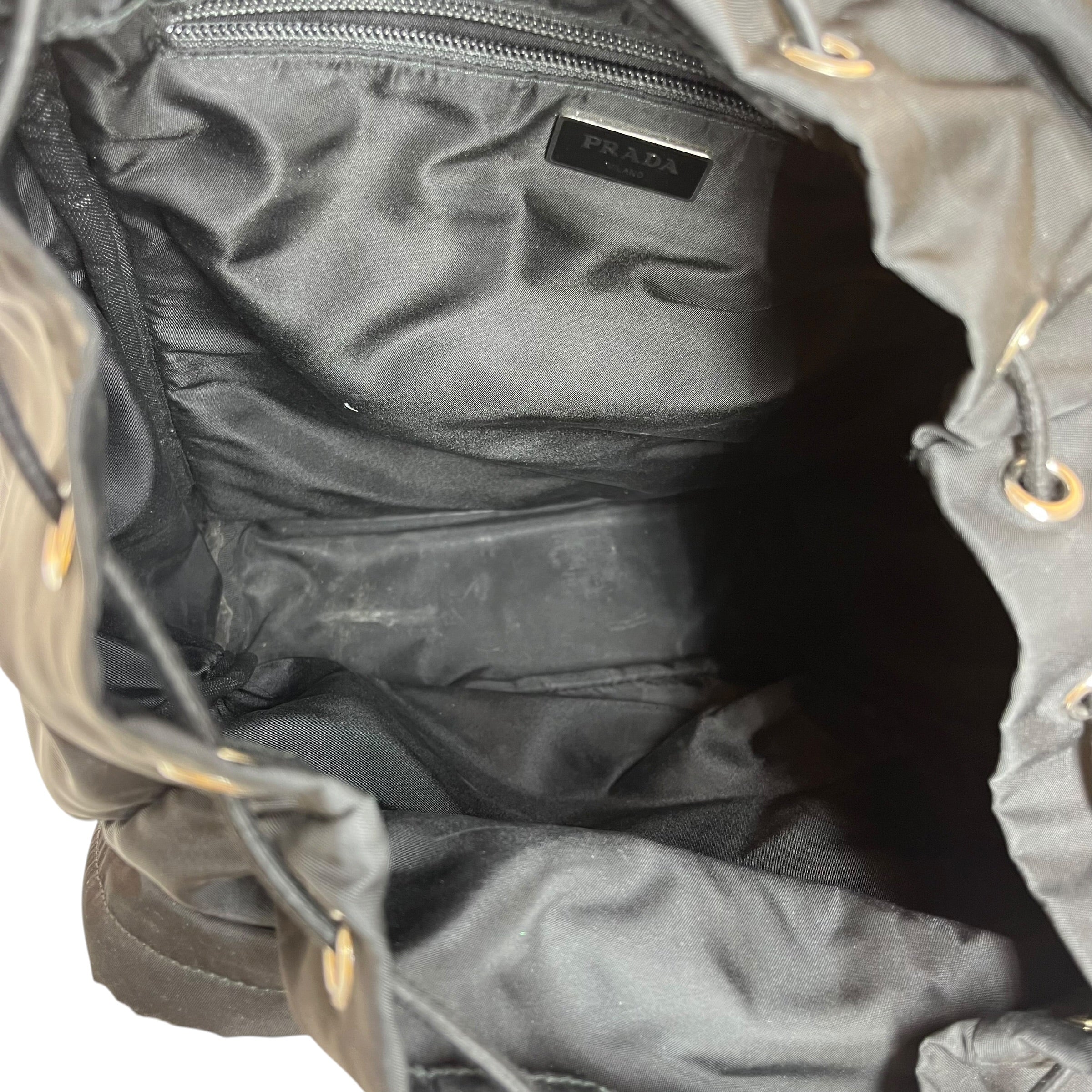 PRADA/Backpack/Nylon/BLK/NYLON CINCH BACKPACK view 4
