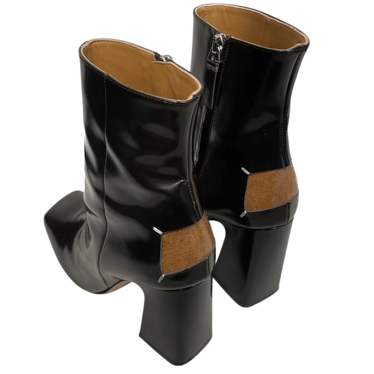 Maison Margiela/Boots/EU 38.5/Leather/BLK/FOUR STITCH / CORK CUT OUT view 2