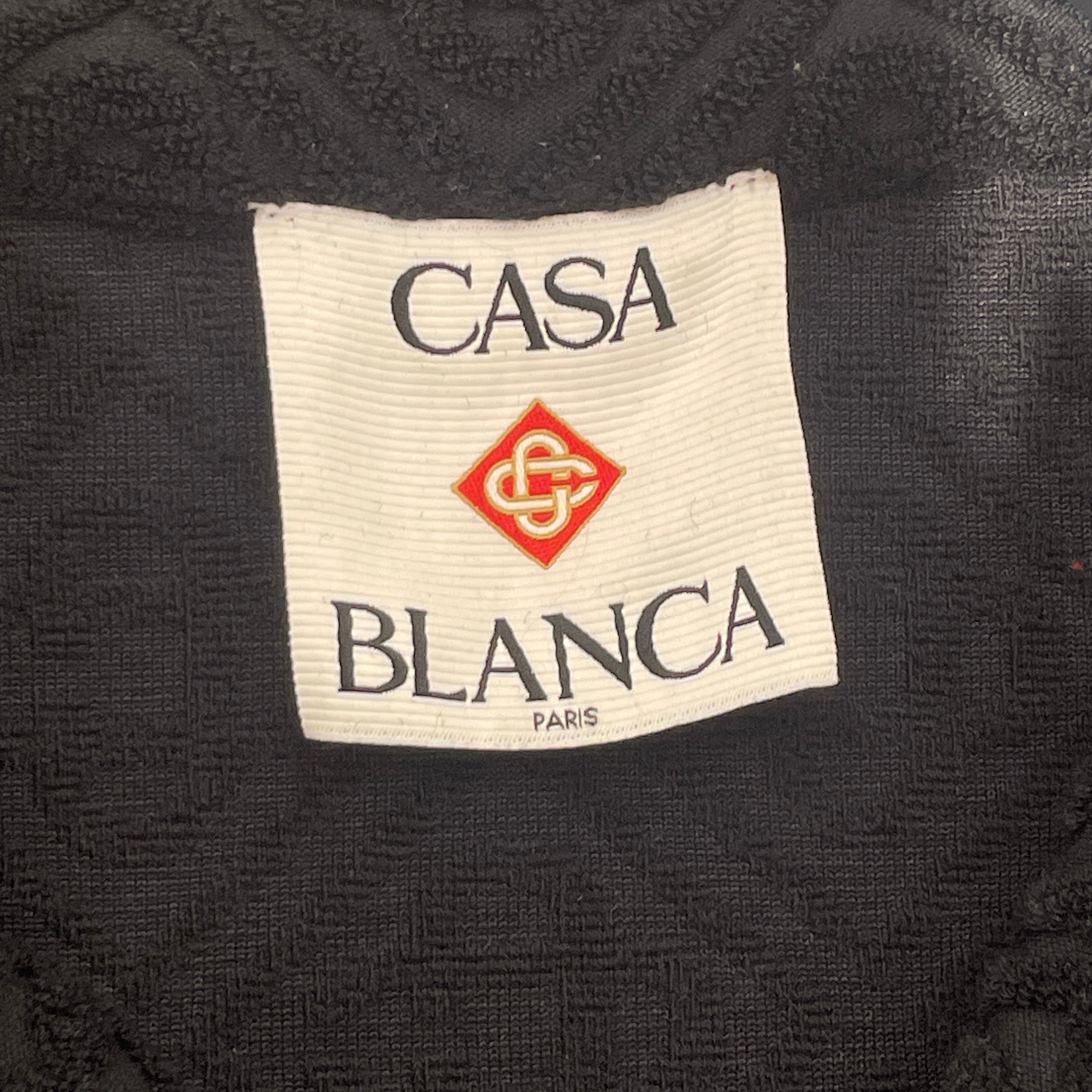 CASABLANCA/SS Shirt/SS/Cotton/BLK/MONO BLK CHEST LOGO view 3