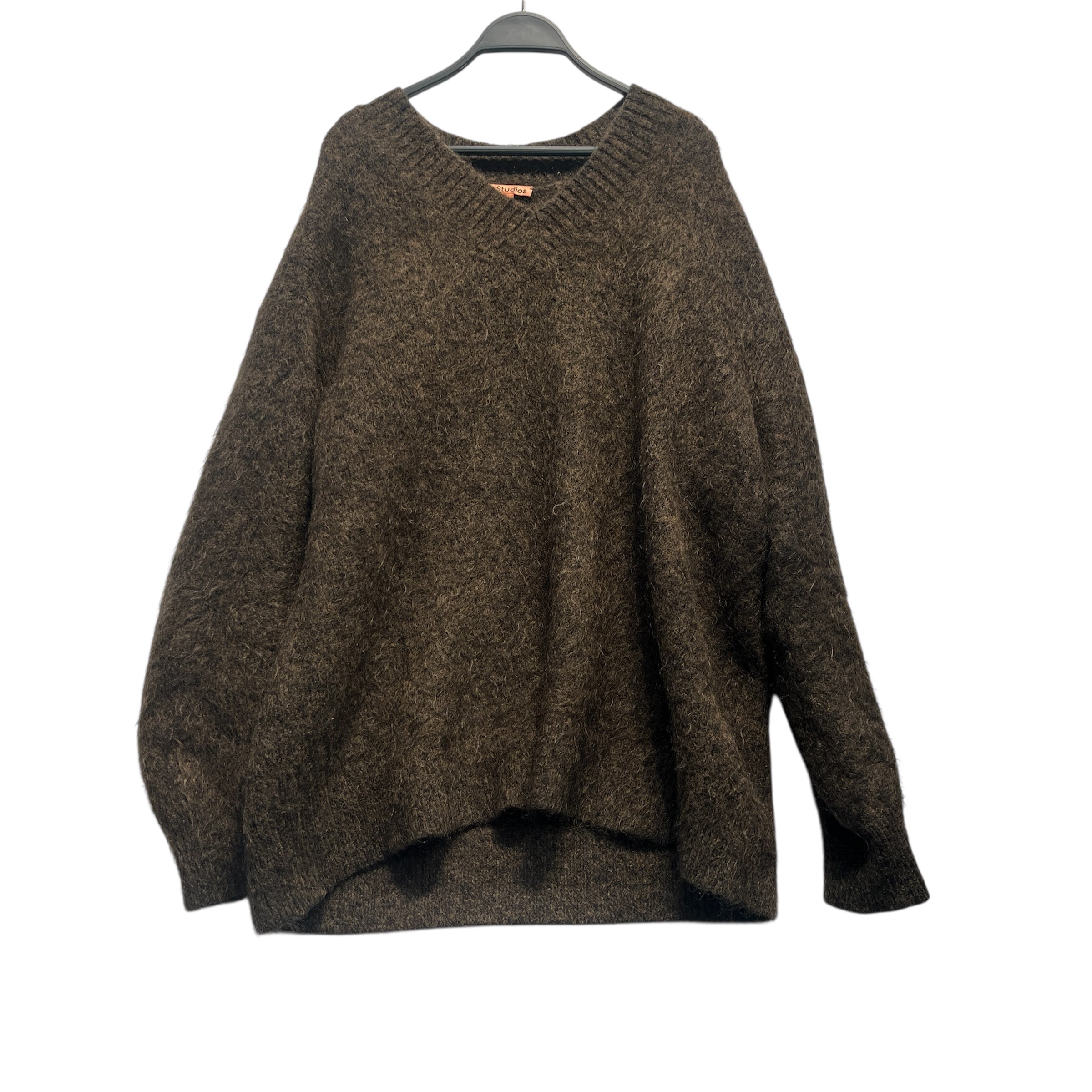 Acne Studios/Heavy Sweater/M/Wool/BRW/V NECK RIBBED HEM view 1