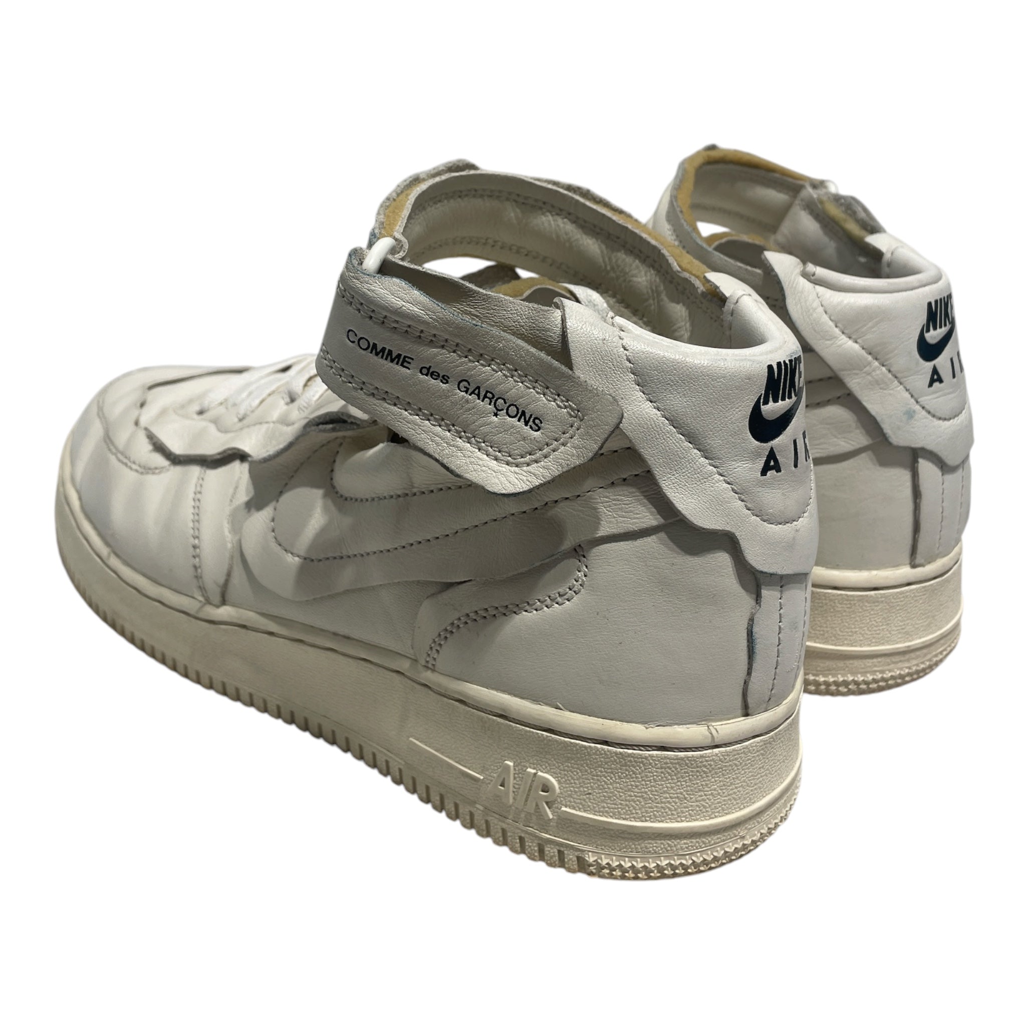NIKE/Hi-Sneakers/US 10.5/Leather/WHT/cdg af1 mid view 2