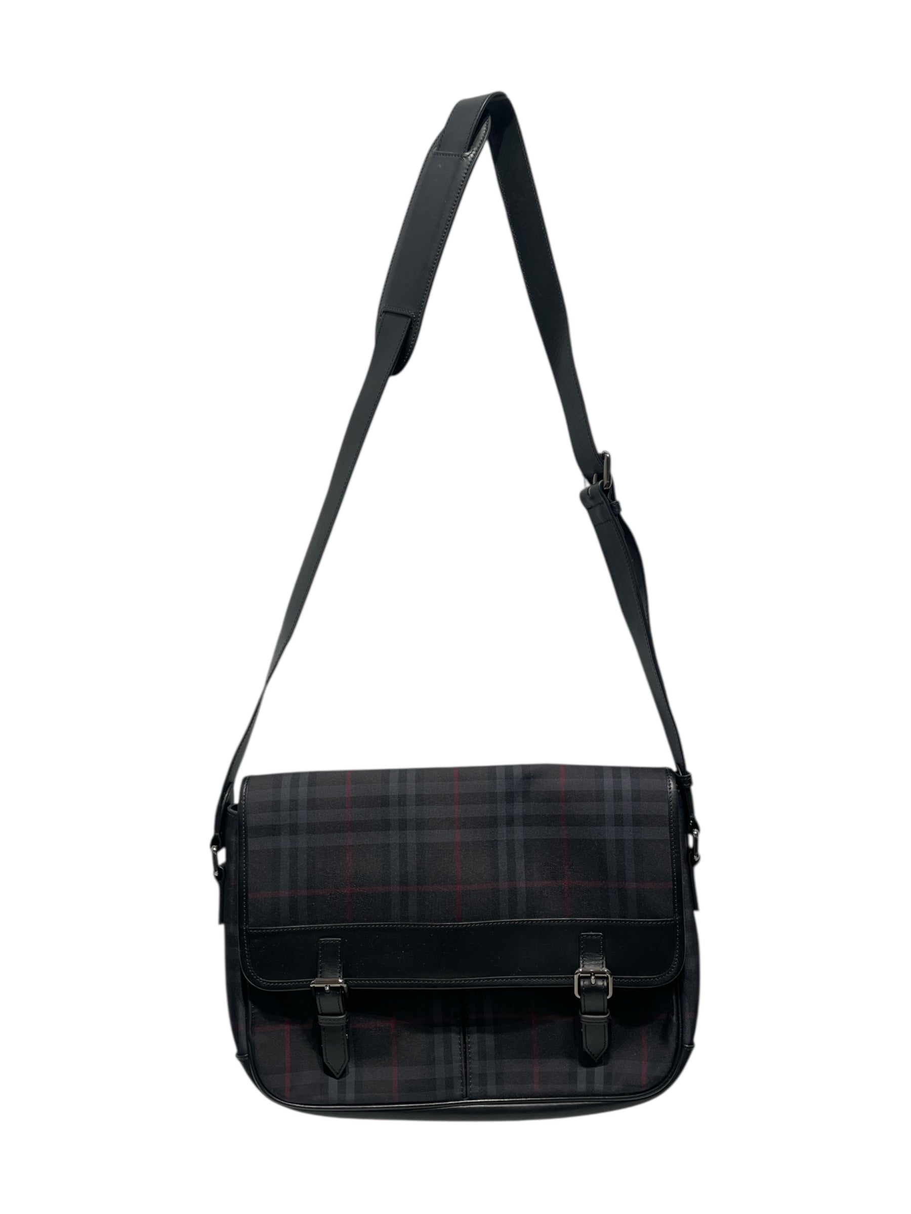 BURBERRY/Cross Body Bag/Plaid/BLK/ view 1