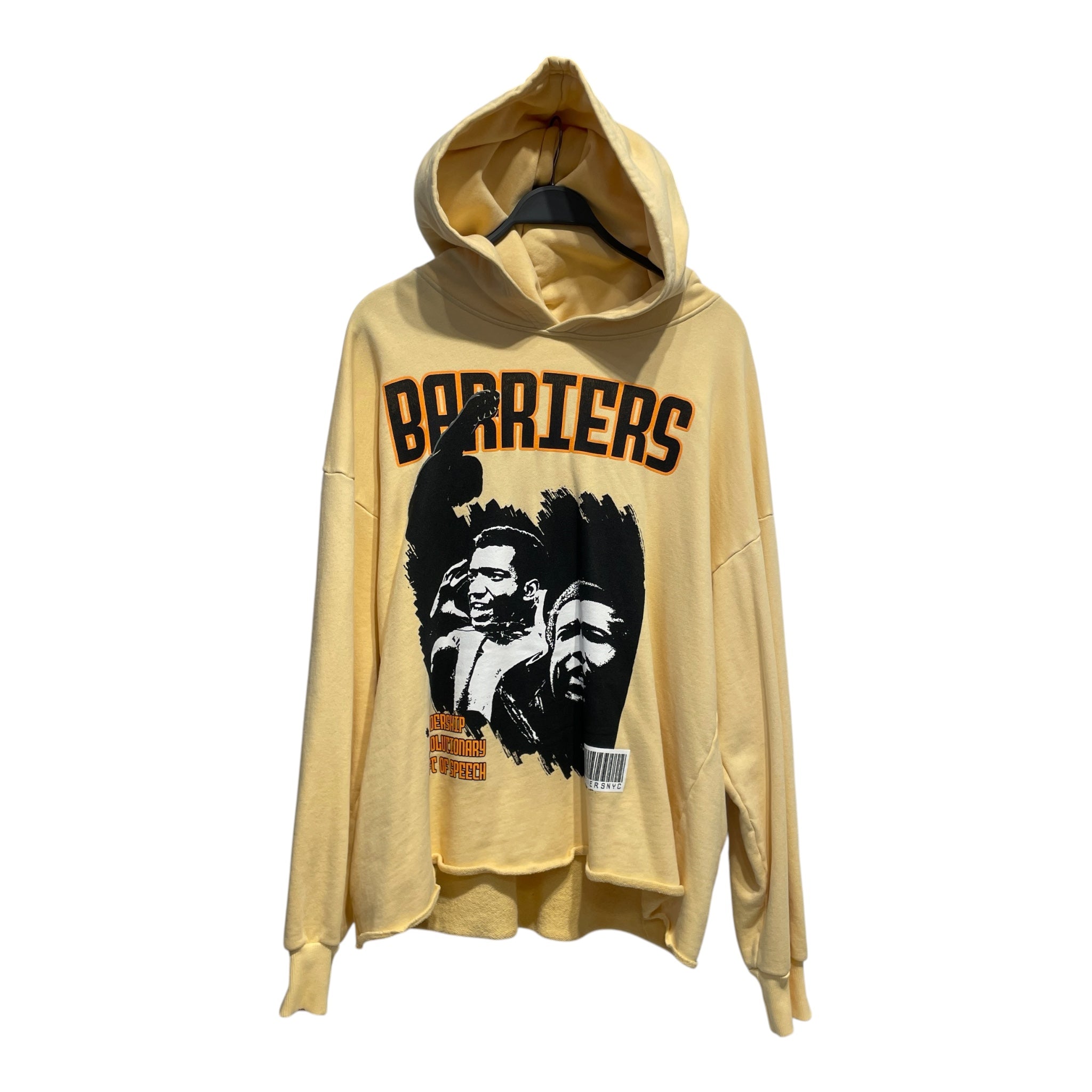 BARRIERS/Hoodie/XL/Graphic/Cotton/YEL/Pullover/ view 1