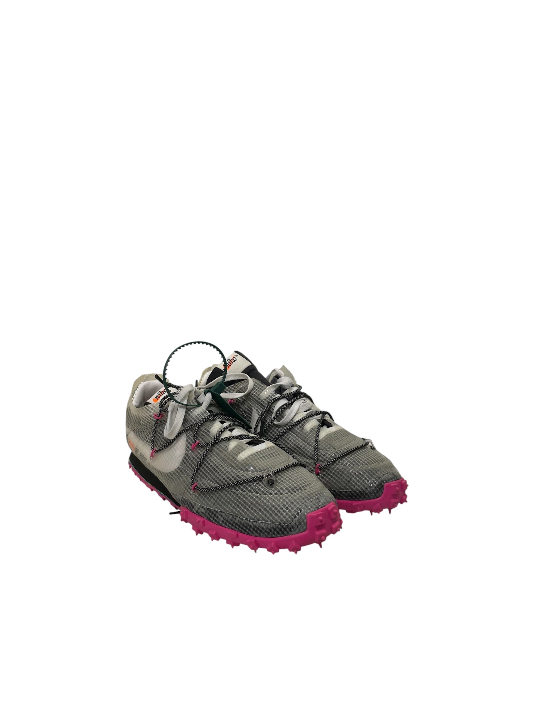 NIKE/OFF-WHITE/Low-Sneakers/US 12.5/Cotton/GRY/waffle racer view 1