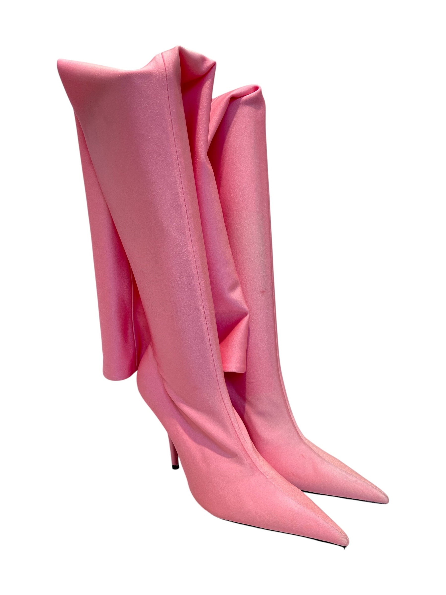 BALENCIAGA/Long Boots/EU 37/Nylon/PNK/PINK LONG SOCK BOOTS view 1