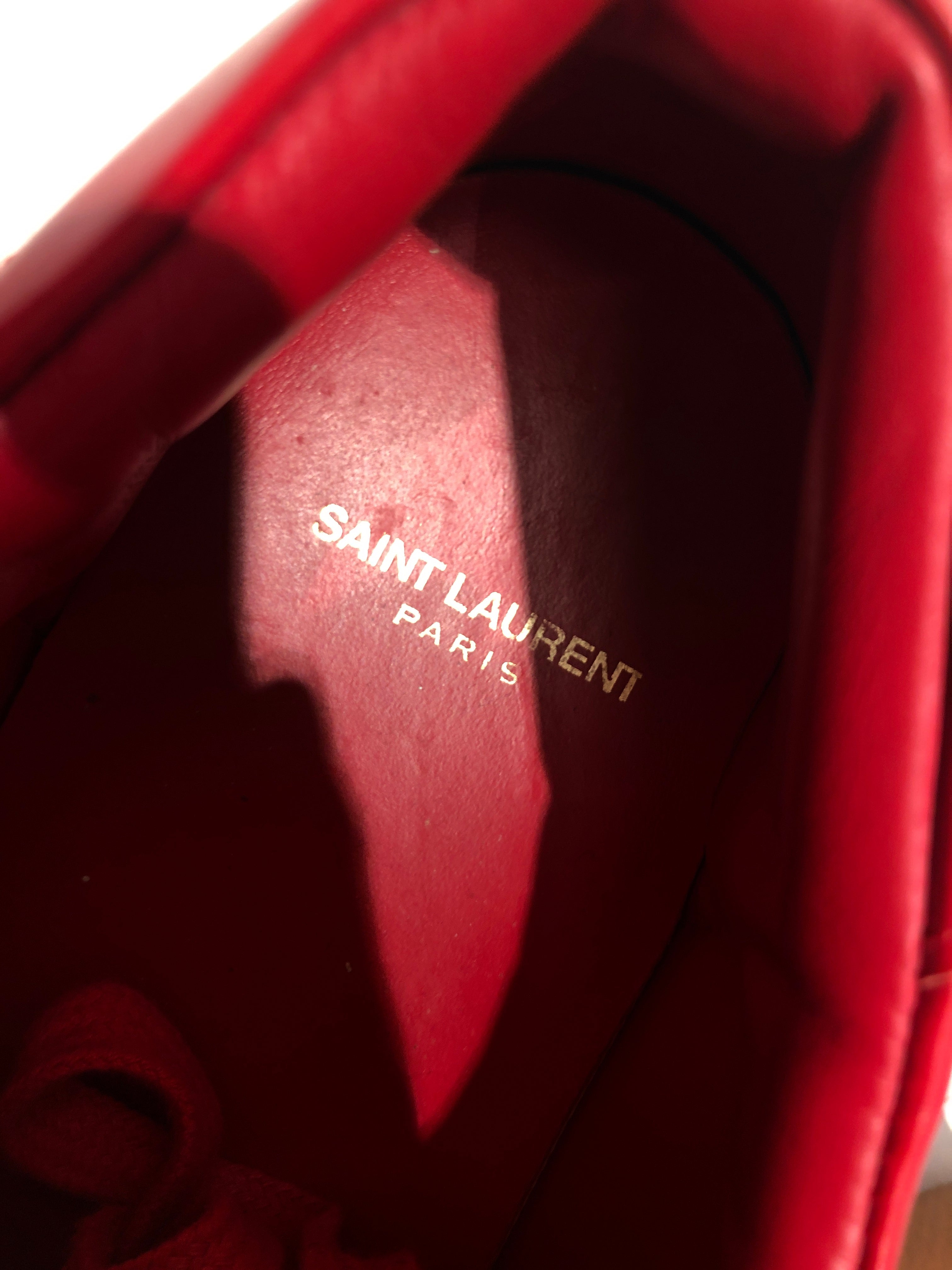 YVES SAINT LAURENT/Low-Sneakers/US 9/Leather/RED/ view 3