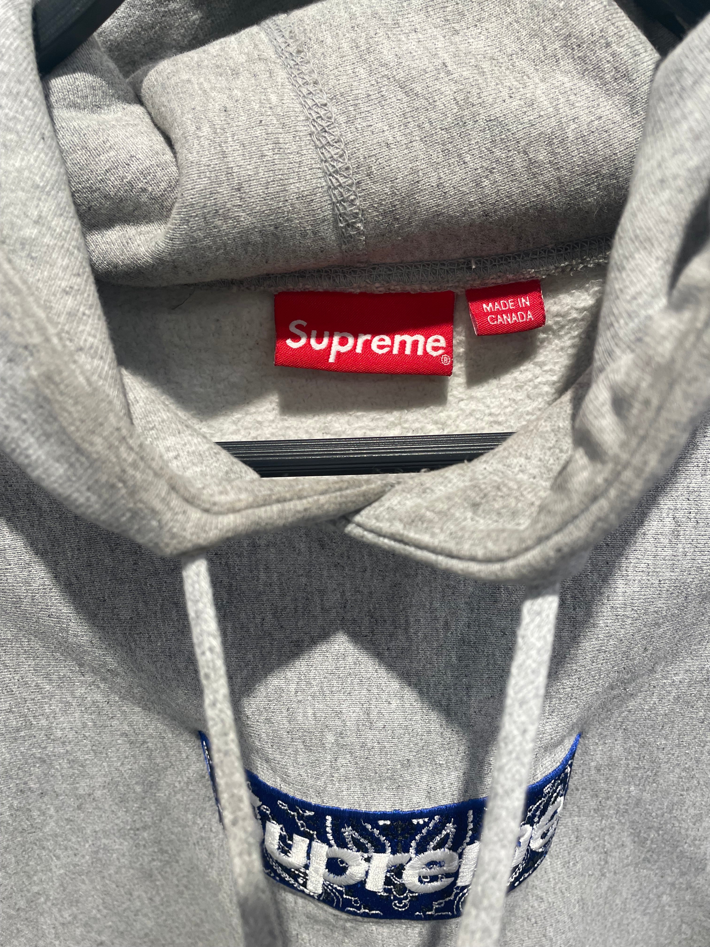 Supreme/Hoodie/M/Cotton/GRY/Bandana BoGo Hoodie view 3
