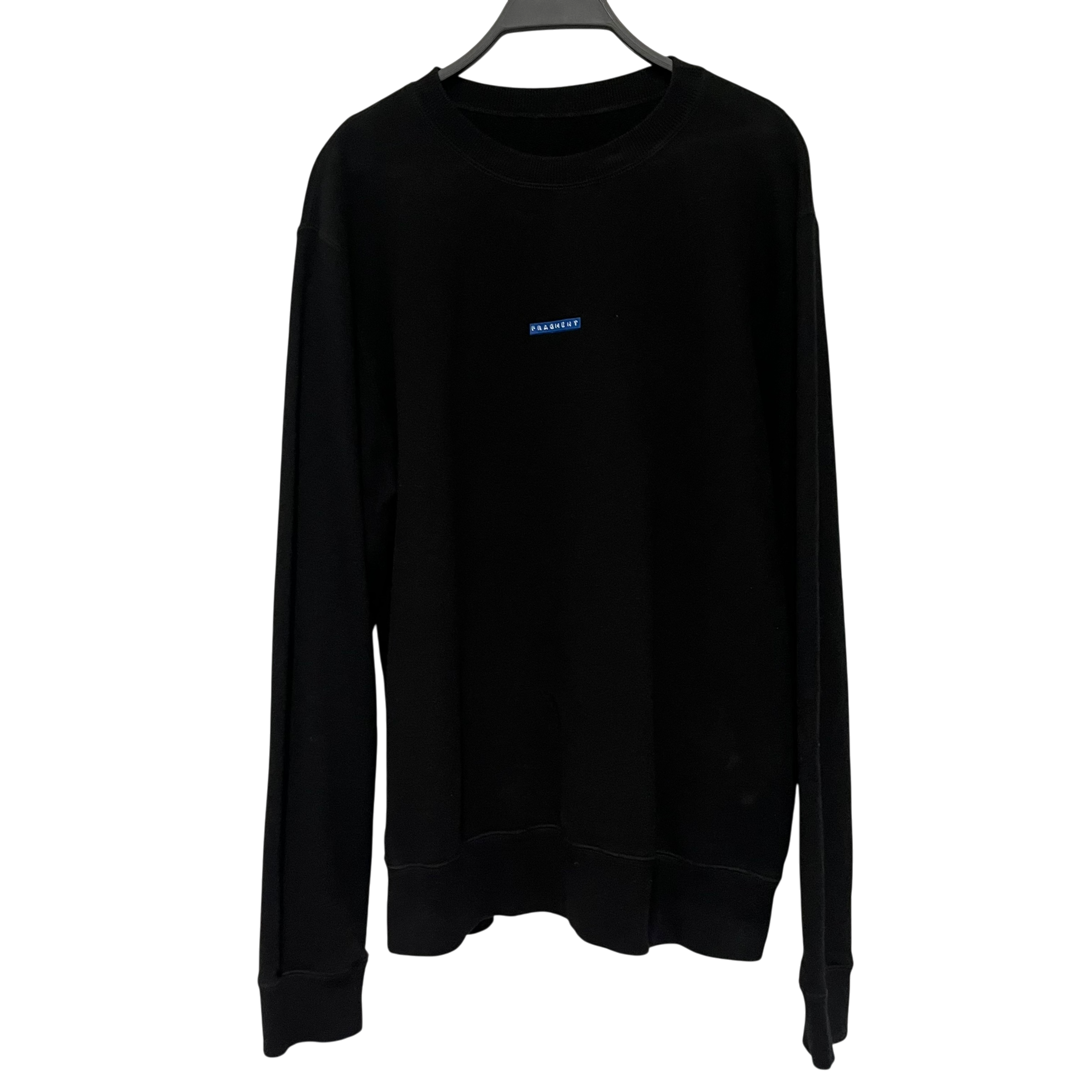 Sacai/FRAGMENT/Sweatshirt/L/Cotton/BLK/Pullover/mini blue graphic view 1