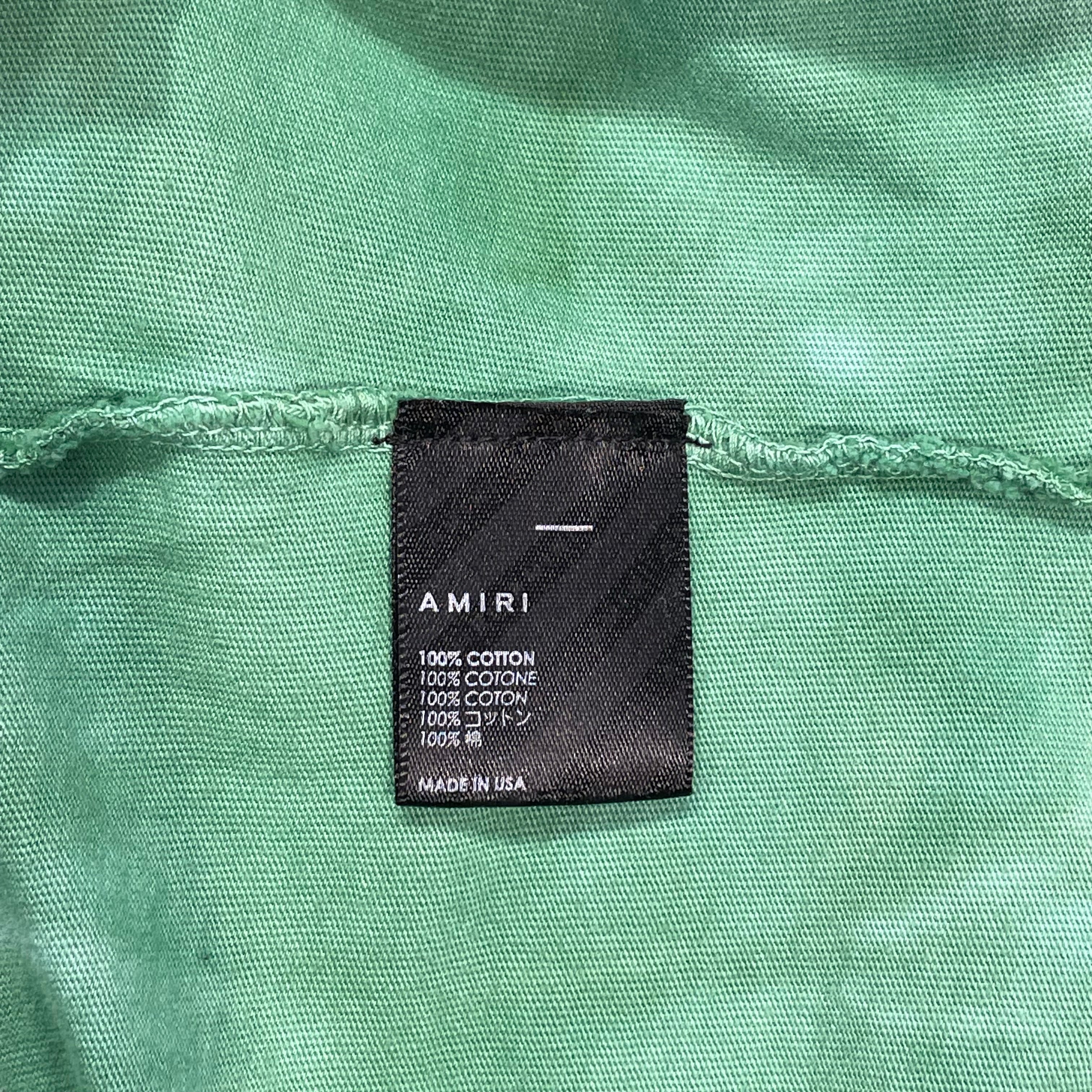 AMIRI/T-Shirt/XL/Cotton/GRN/dip dye green view 4