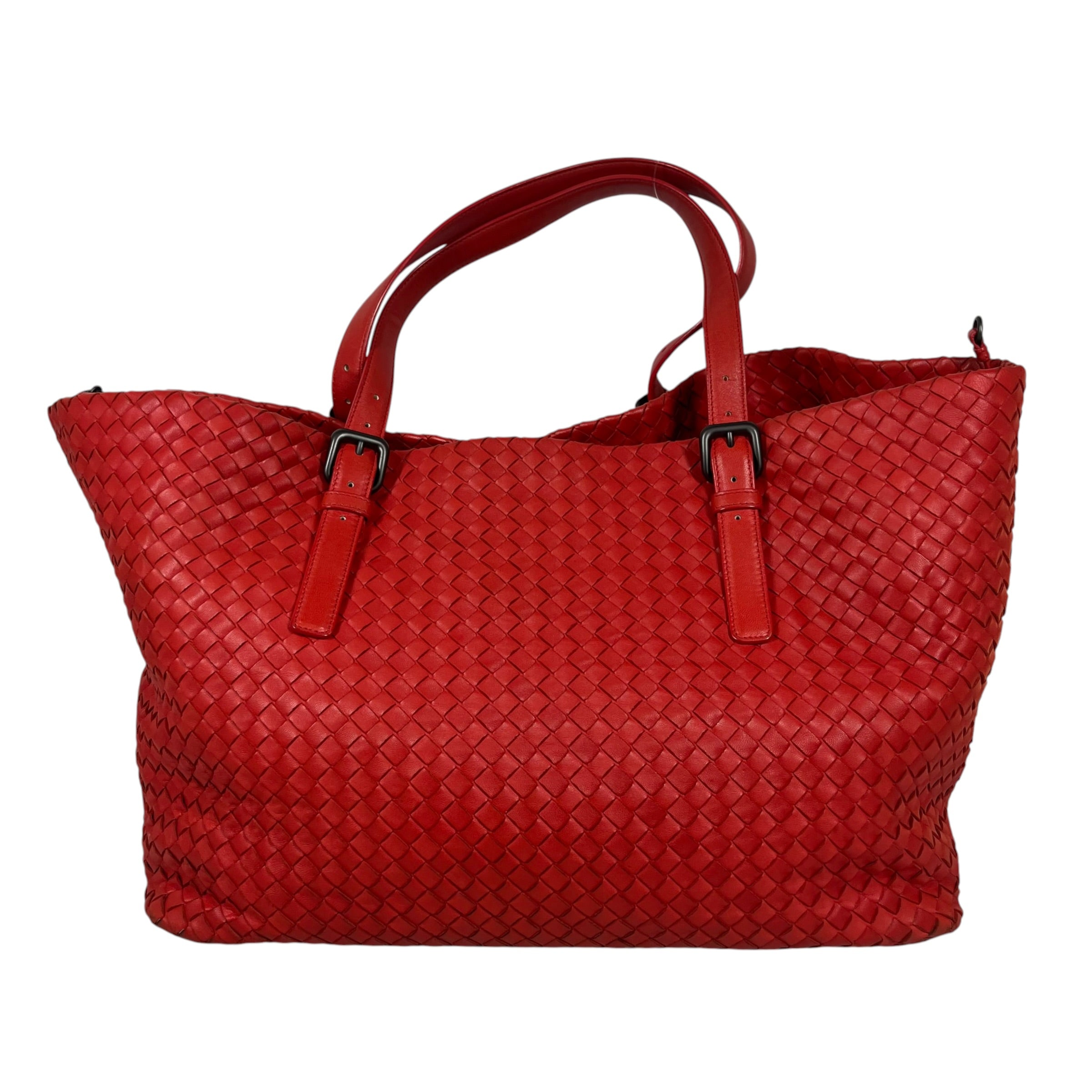 BOTTEGA VENETA/Tote Bag/Leather/RED/Intrecciato Medium Tote view 2