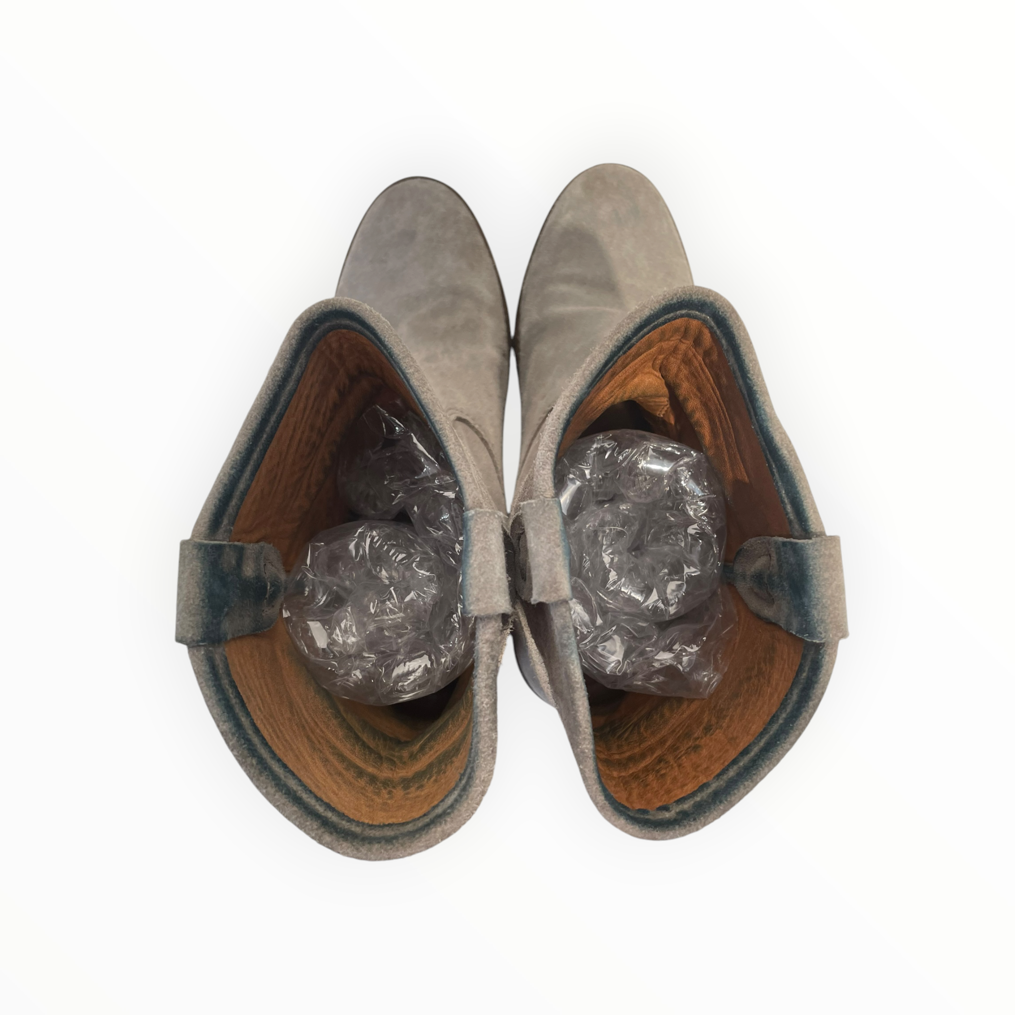 ISABEL MARANT/Boots/EU 38/Suede/GRY/western short boot view 3