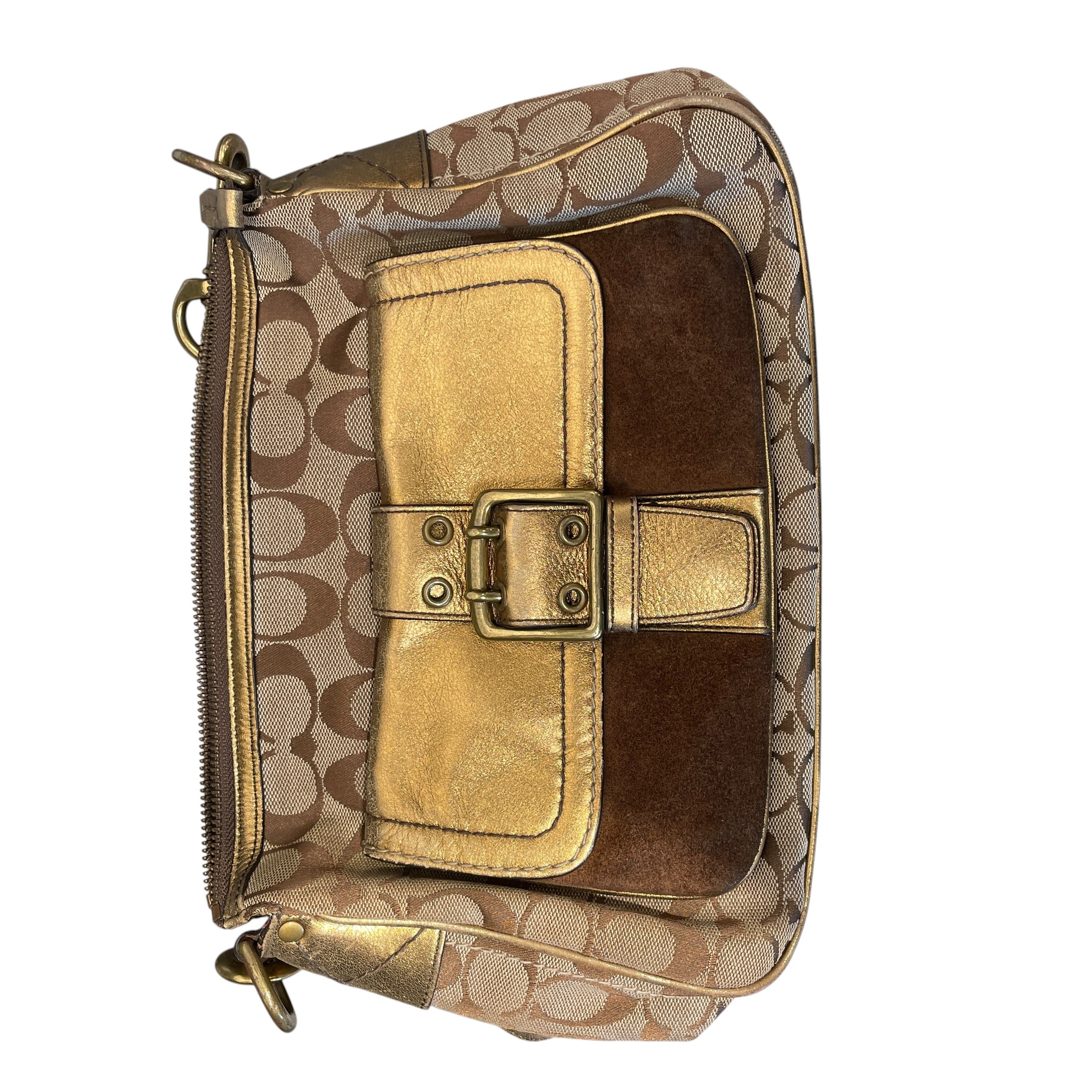 COACH/Bag/Cotton/GLD/bronze signature soho view 3