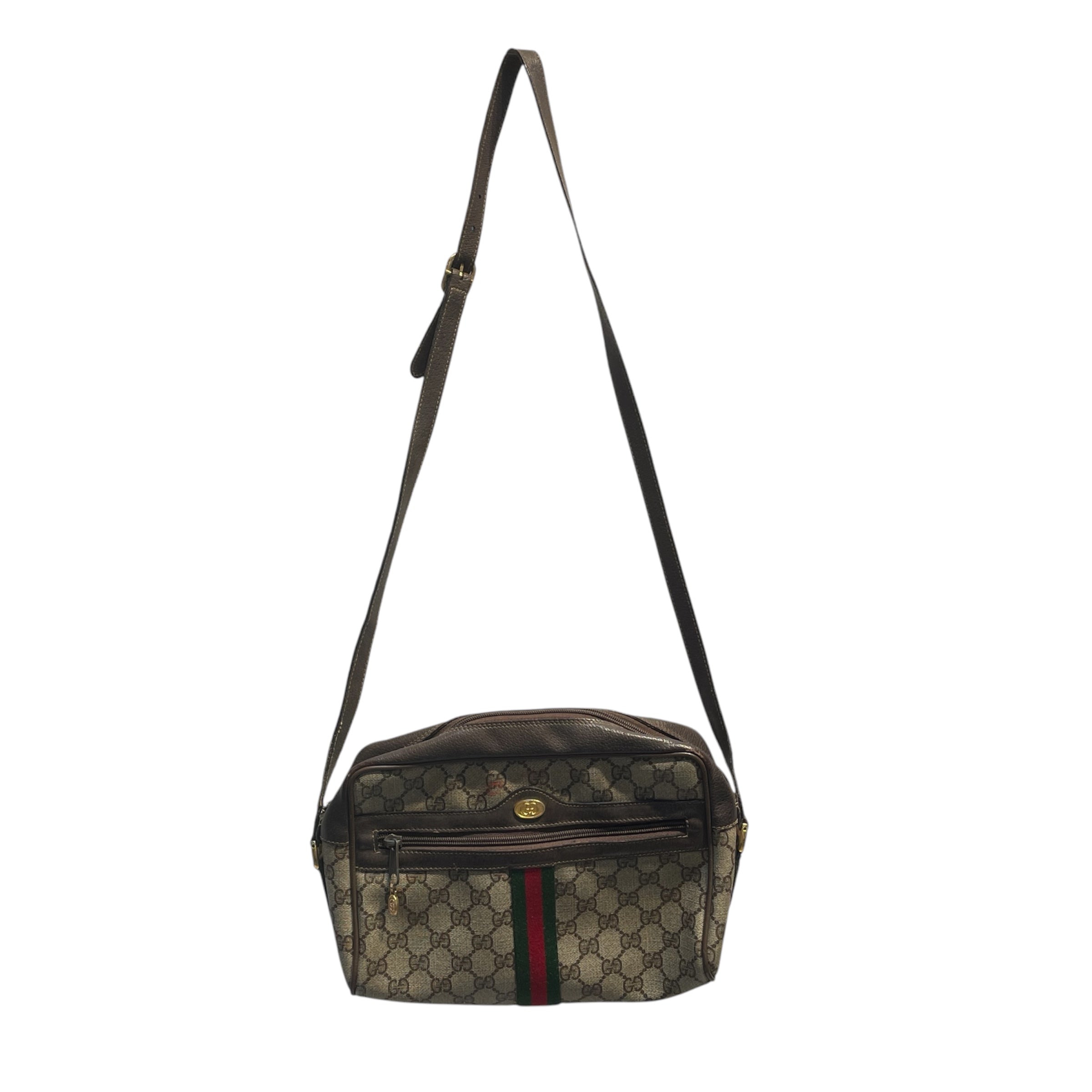 GUCCI/Cross Body Bag/Monogram/BRW/cross bag view 1