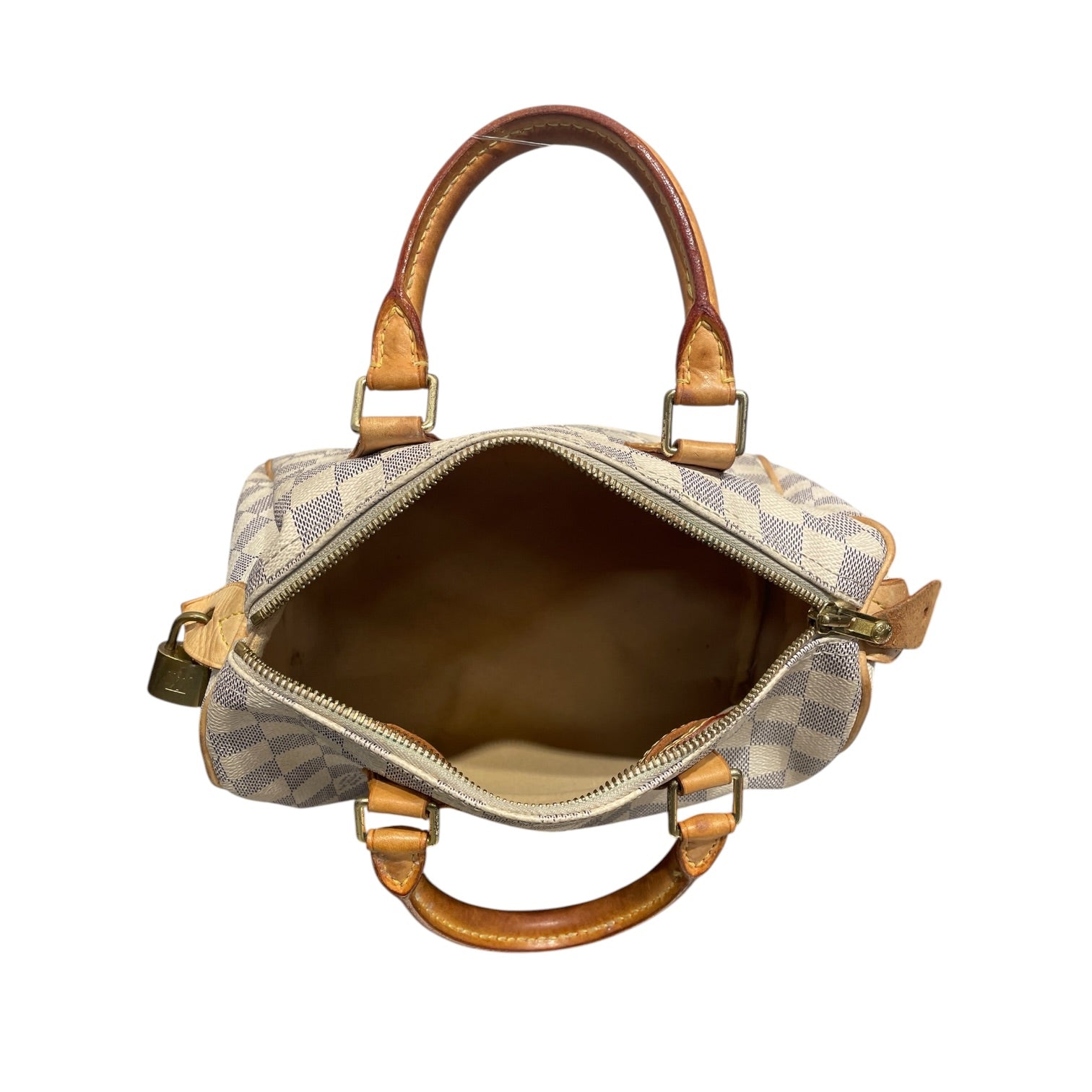 LOUIS VUITTON/Hand Bag/All Over Print/Leather/MLT/Damier Azur Speedy 25 As is view 3