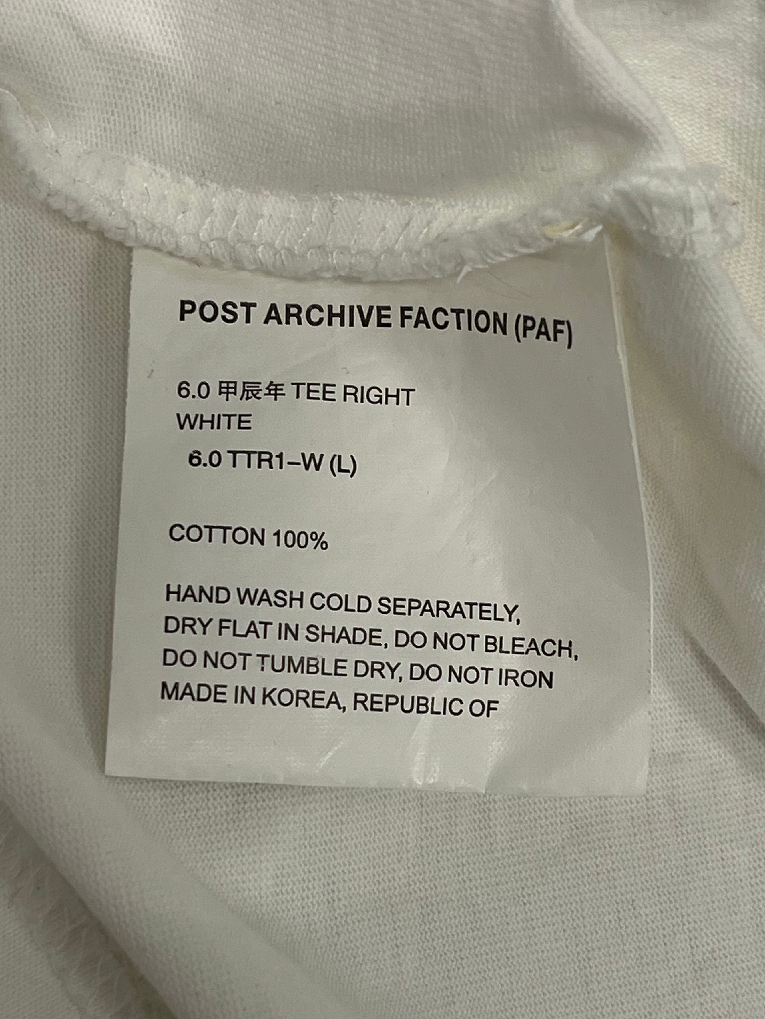 POST ARCHIVE FACTION/LS T-Shirt/L/Cotton/WHT/(RIGHT )  2024 view 4