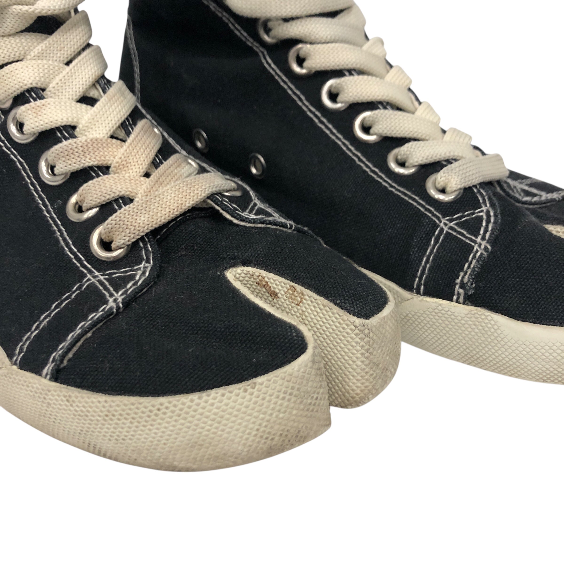 Maison Margiela/Low-Sneakers/EU 36/Cotton/BLK/TABI SNEAKERS view 4