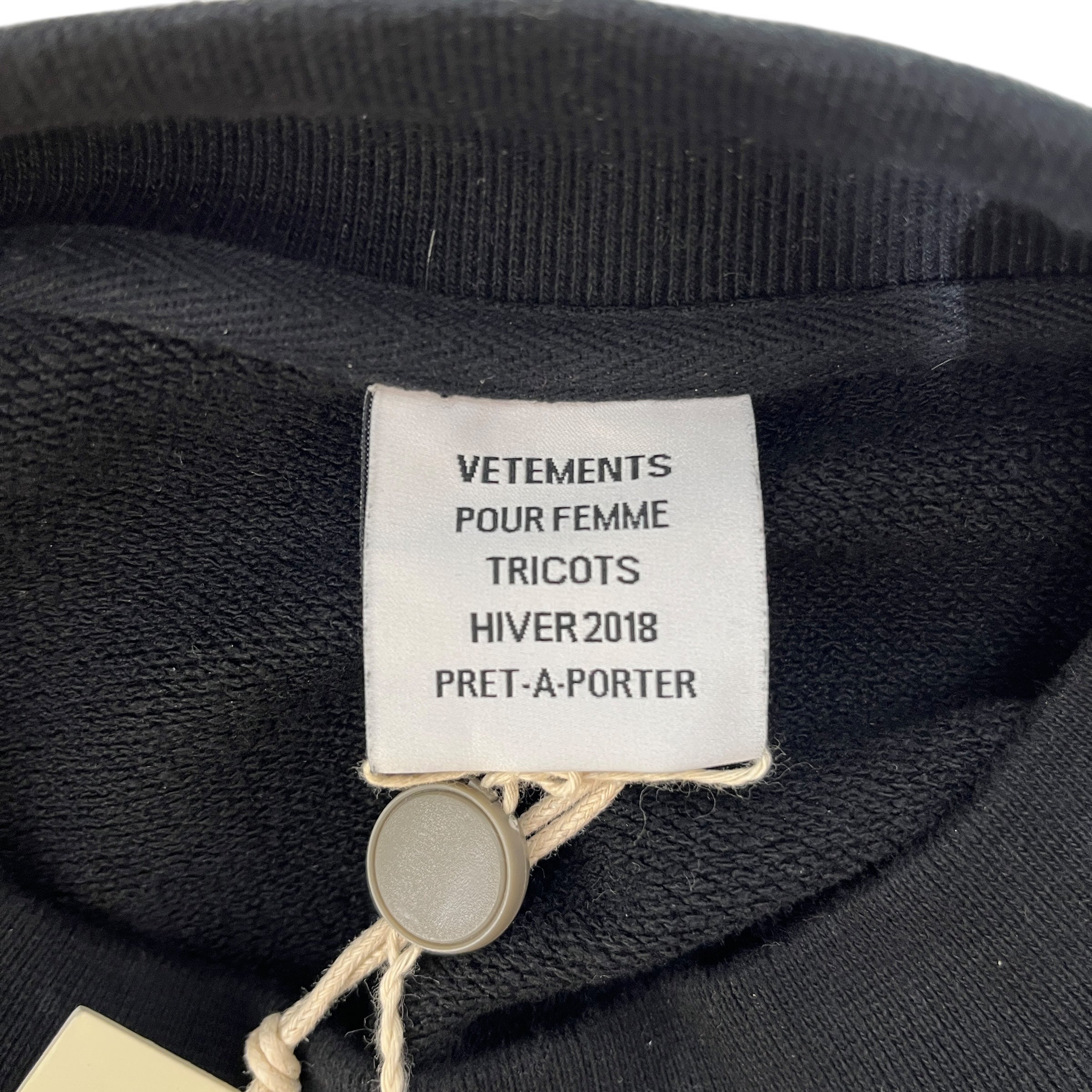 VETEMENTS/Sweatshirt/L/Cotton/BLK/bro sweatshirt view 3