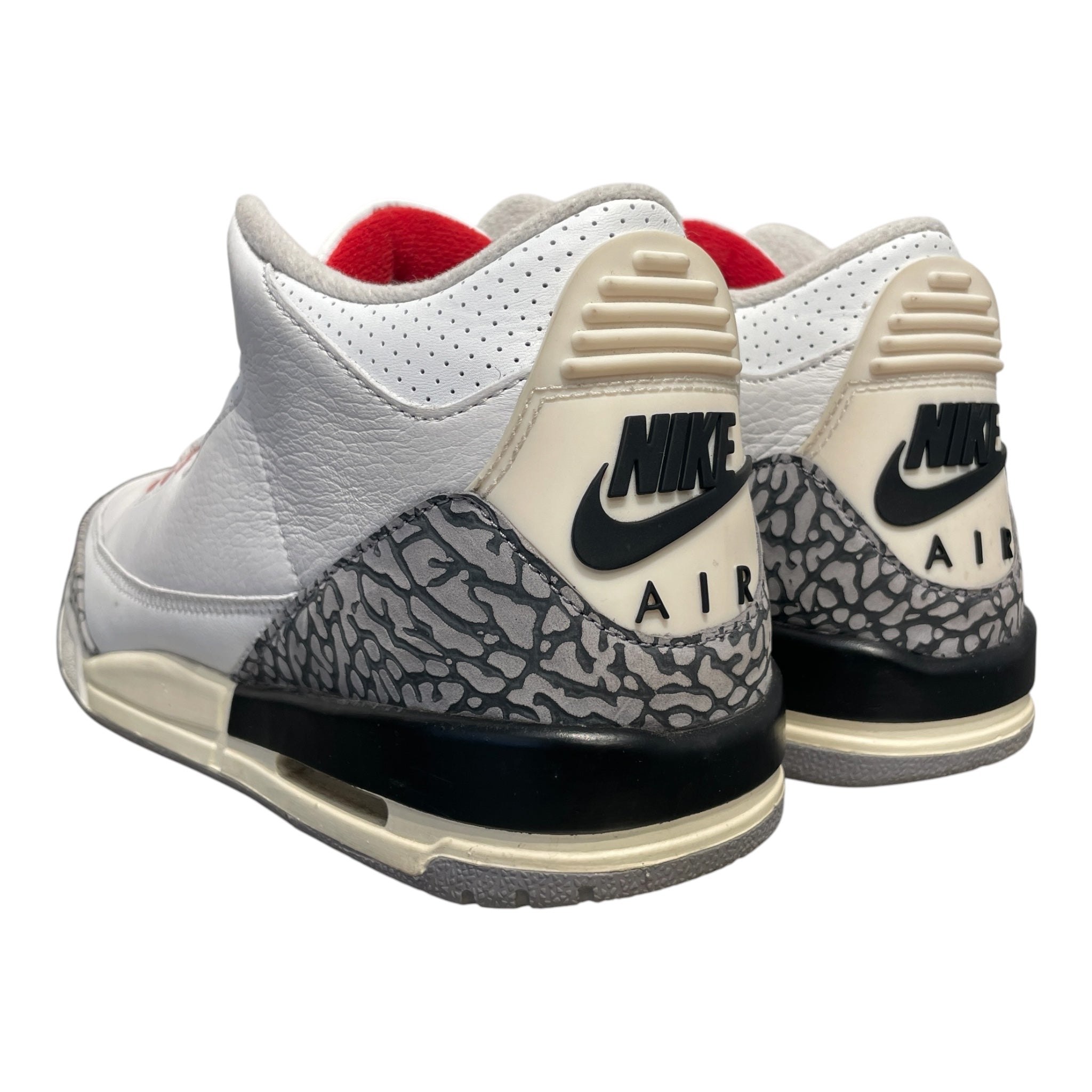 NIKE/Hi-Sneakers/US 7/Leather/WHT/jordan 3 white cement view 2