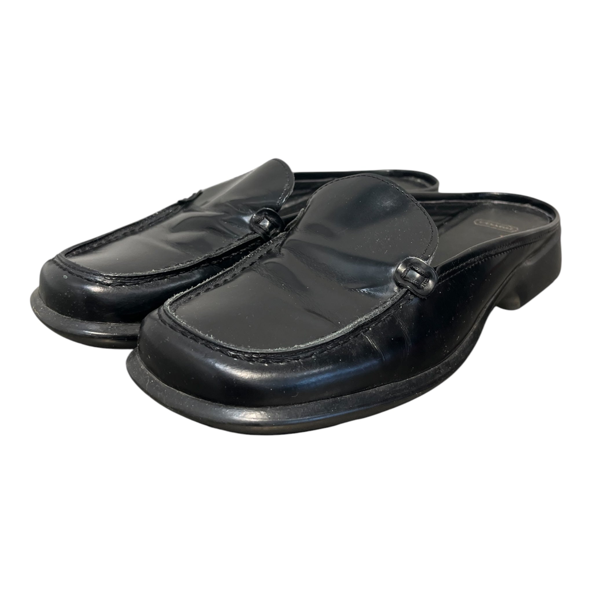 COACH/Loafers/US 7.5/Leather/BLK/BLACK LEATHER LOAFERS view 1