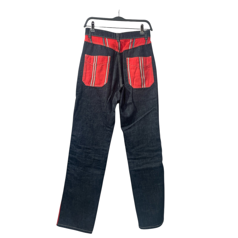 WALES BONNER/Skinny Pants/28/Stripe/Denim/NVY/