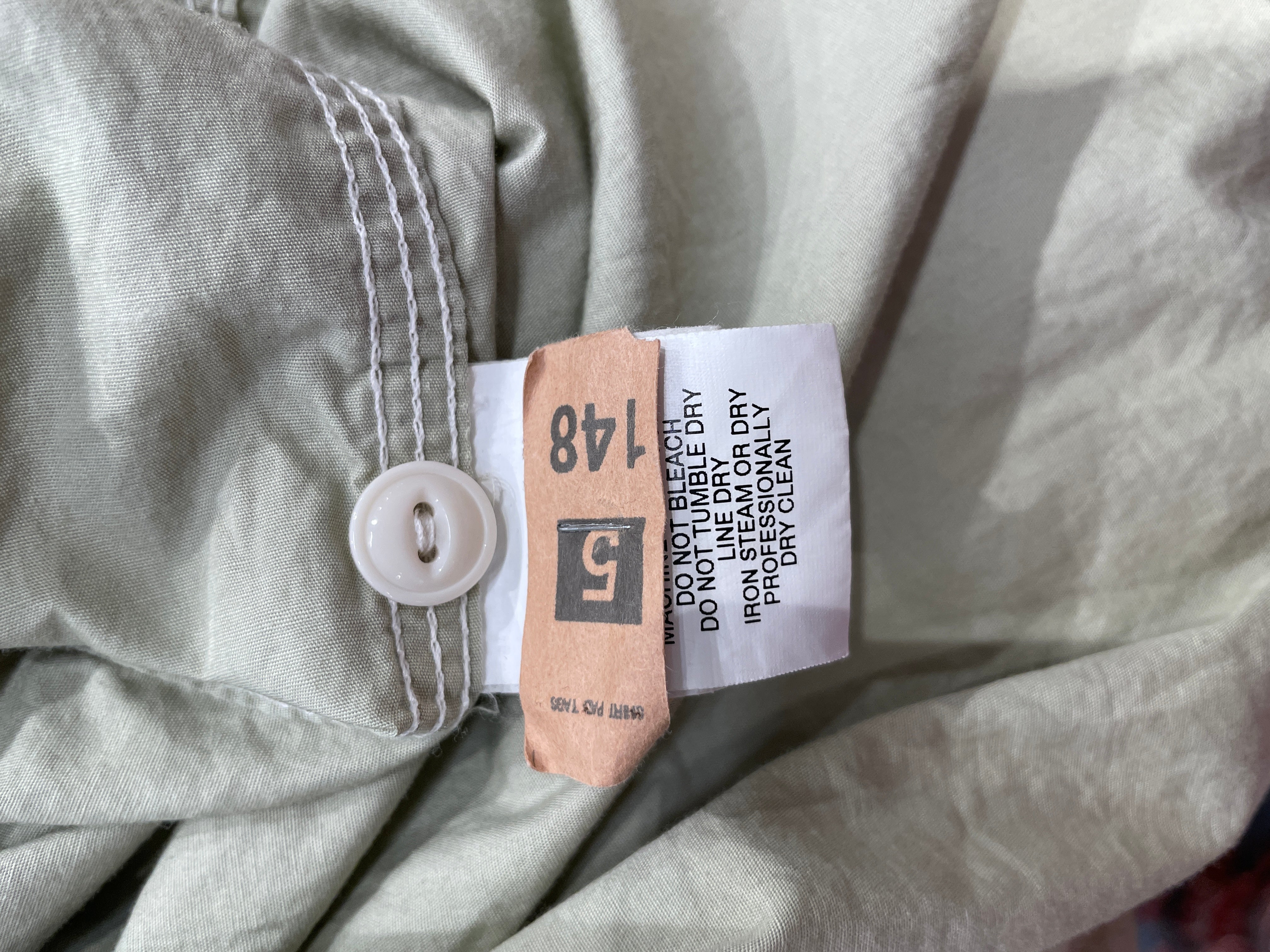 Engineered Garments/LS Shirt/L/Cotton/GRN/UPSIDE DOWN POCKET BUTTON UP view 4