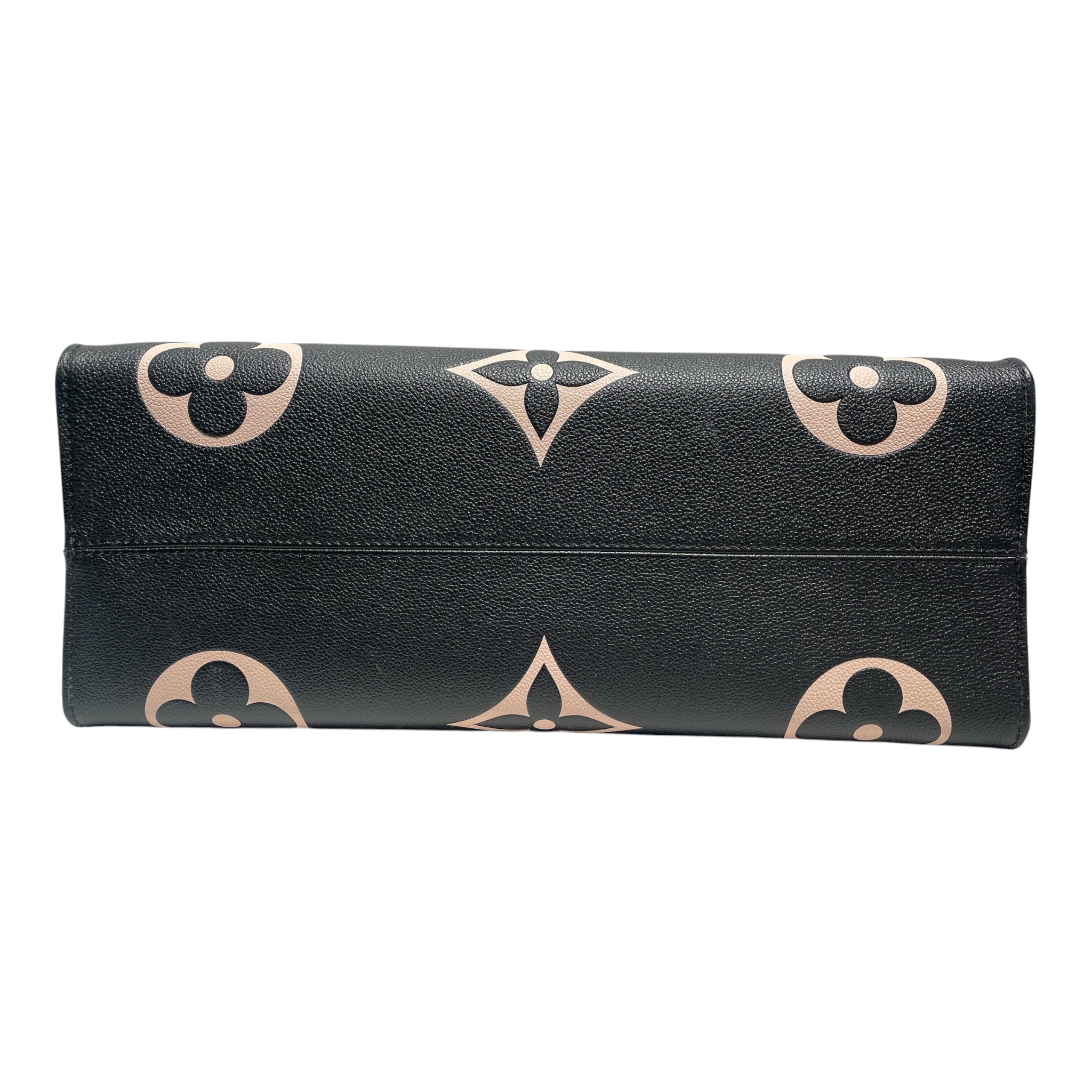 LOUIS VUITTON/Tote Bag/All Over Print/Leather/BLK/OnTheGo MM view 3