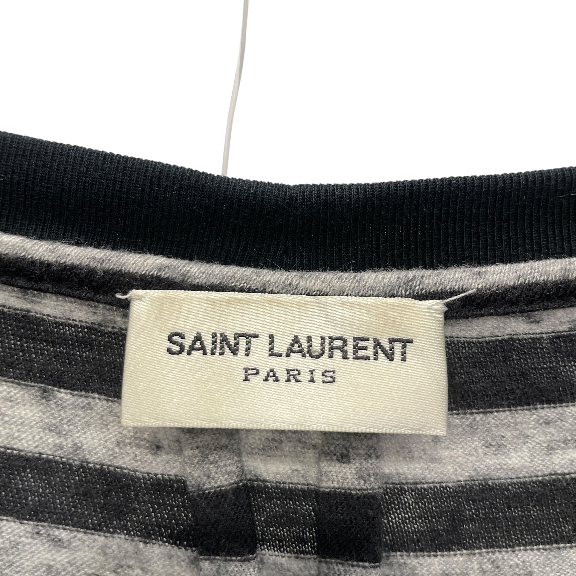 SAINT LAURENT/T-Shirt/XL/Cotton/GRY/Stripe/201300219 view 4