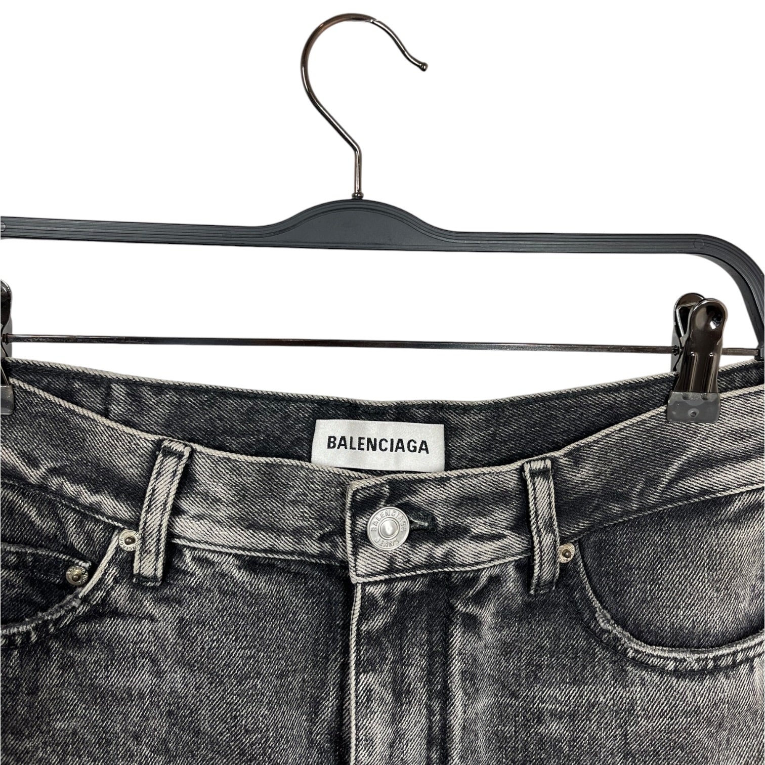 BALENCIAGA/Shorts/38/Cotton/GRY/denim skort view 3