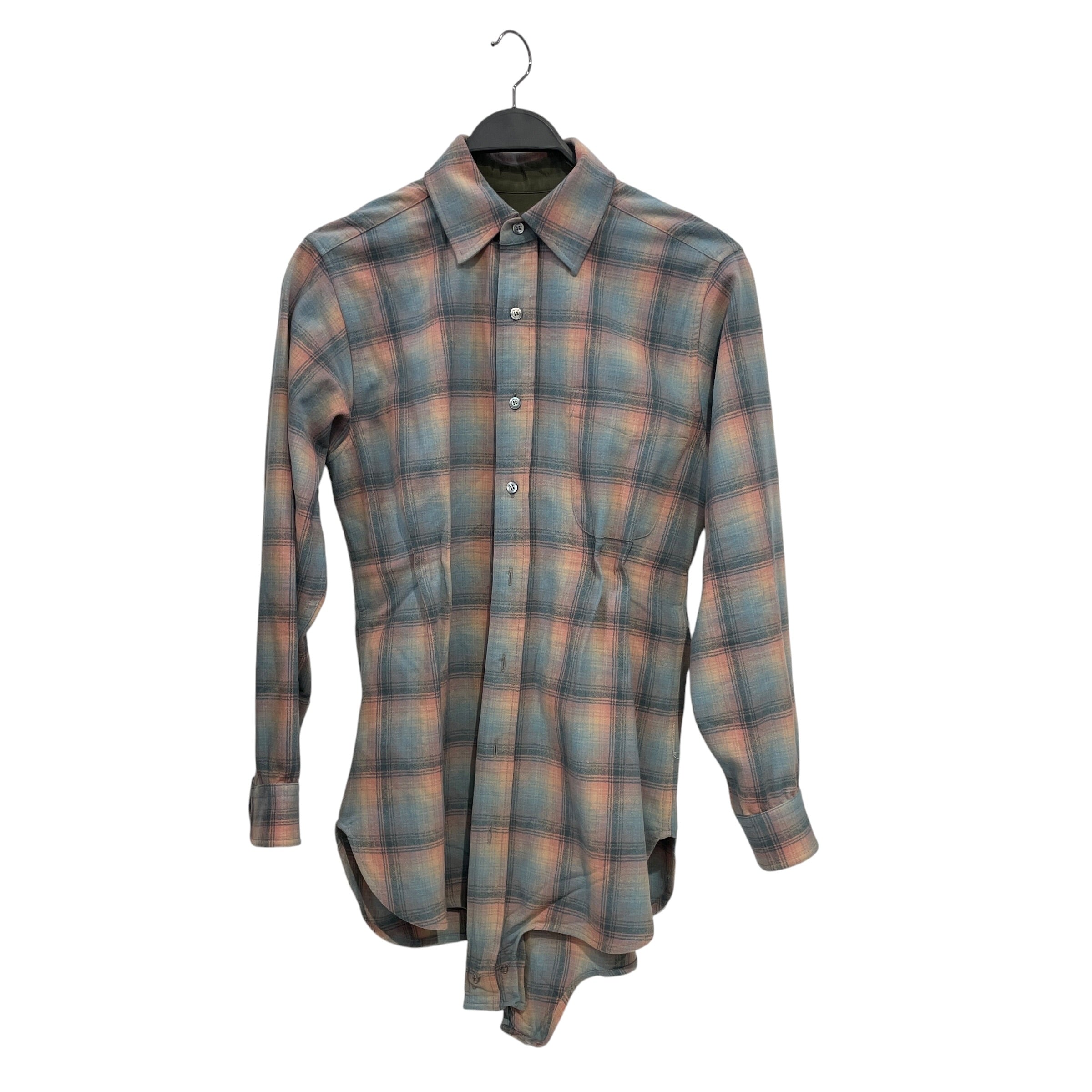 Maison Margiela/PENDLETON/Flannel Shirt/44/Cotton/MLT/Plaid/PINK BLUE PLAID view 1