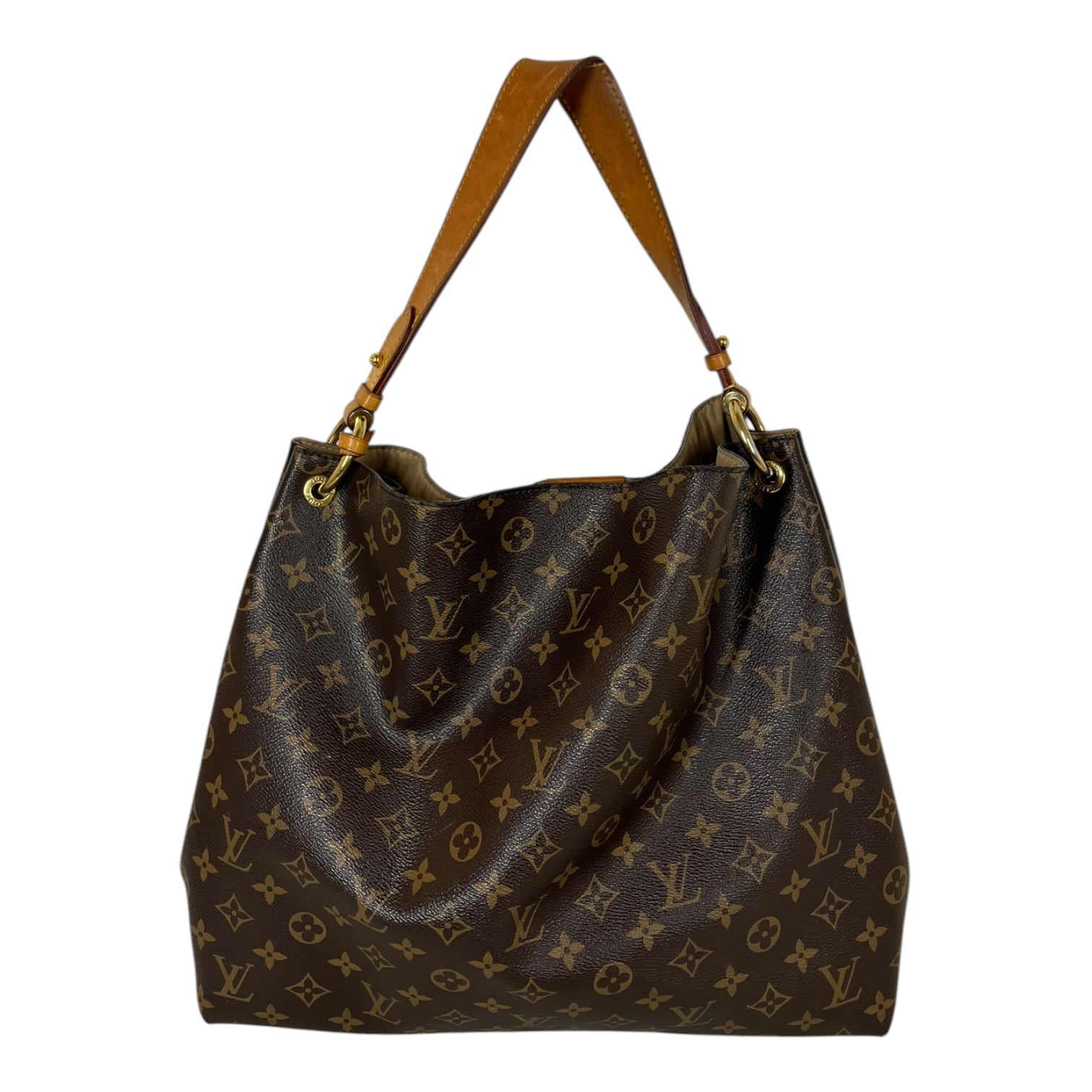 LOUIS VUITTON/Hand Bag/Monogram/Leather/BRW/Graceful MM handbag view 2