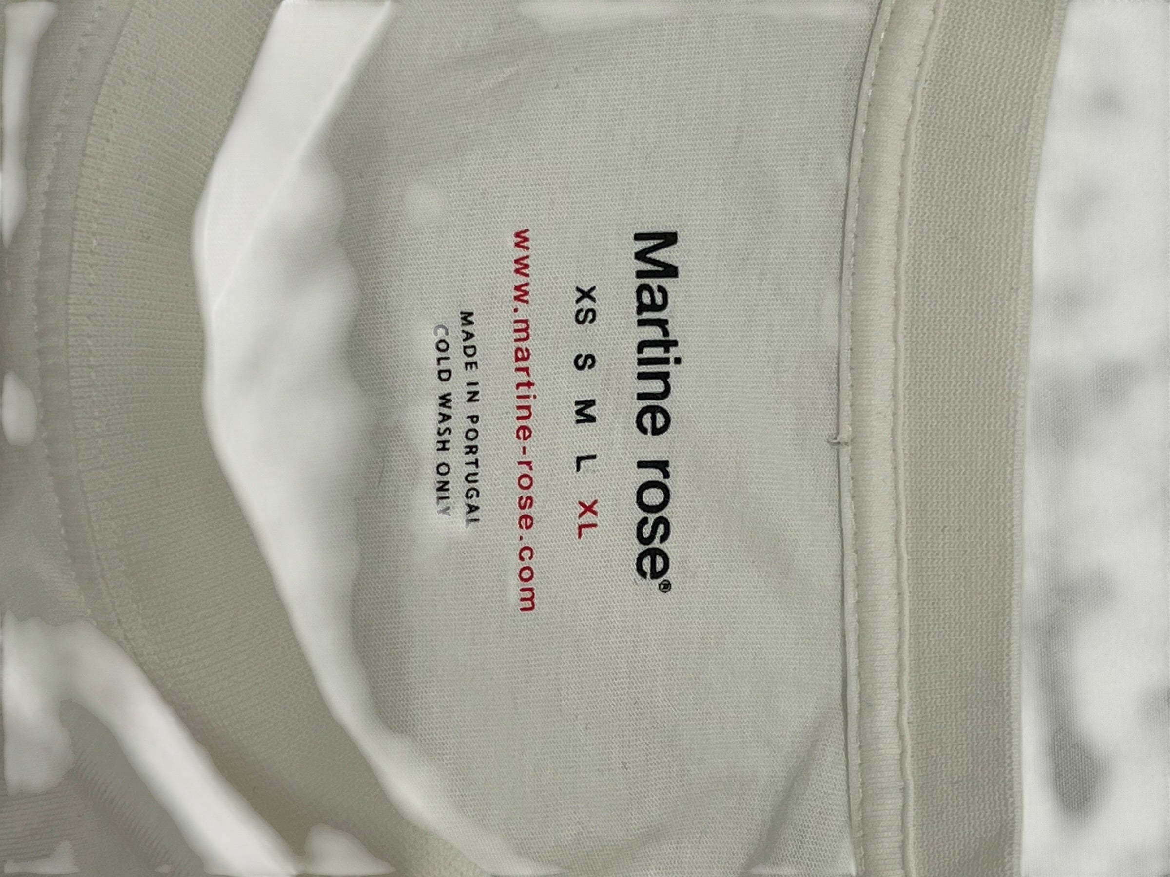 MARTINE ROSE/T-Shirt/XL/Cotton/WHT/90-91 COLLECTION LOGO view 3