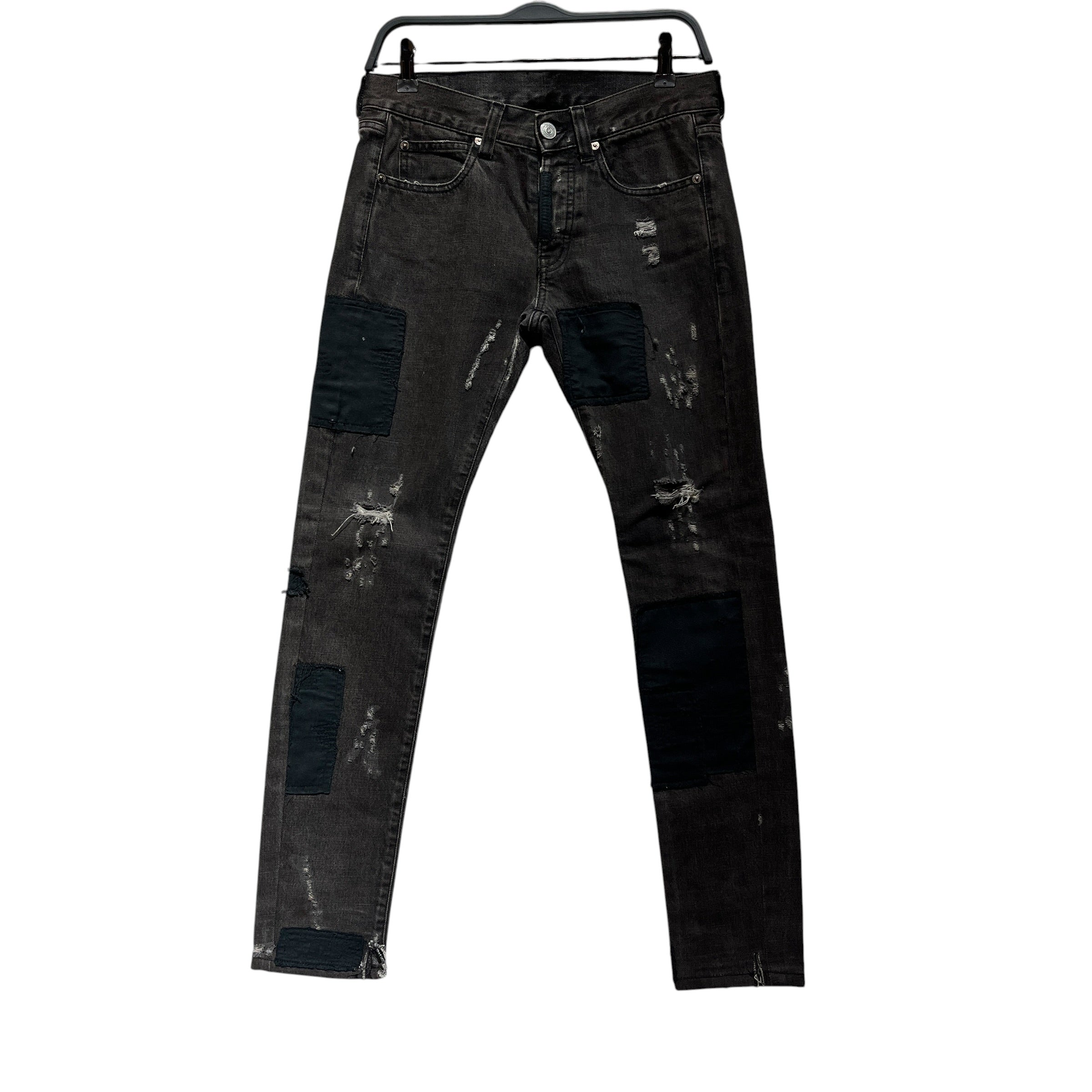 Alexander McQueen/Skinny Pants/28/Denim/BLK/PATCHWORK DENIM view 1
